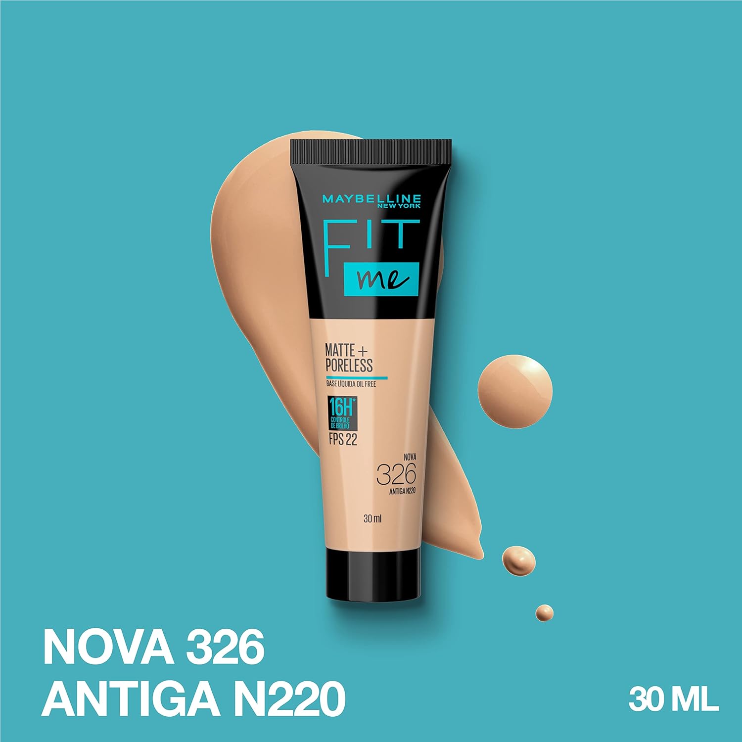 Base Líquida Maybelline NY Fit Me Matte FPS 22, 30ml - Image 13