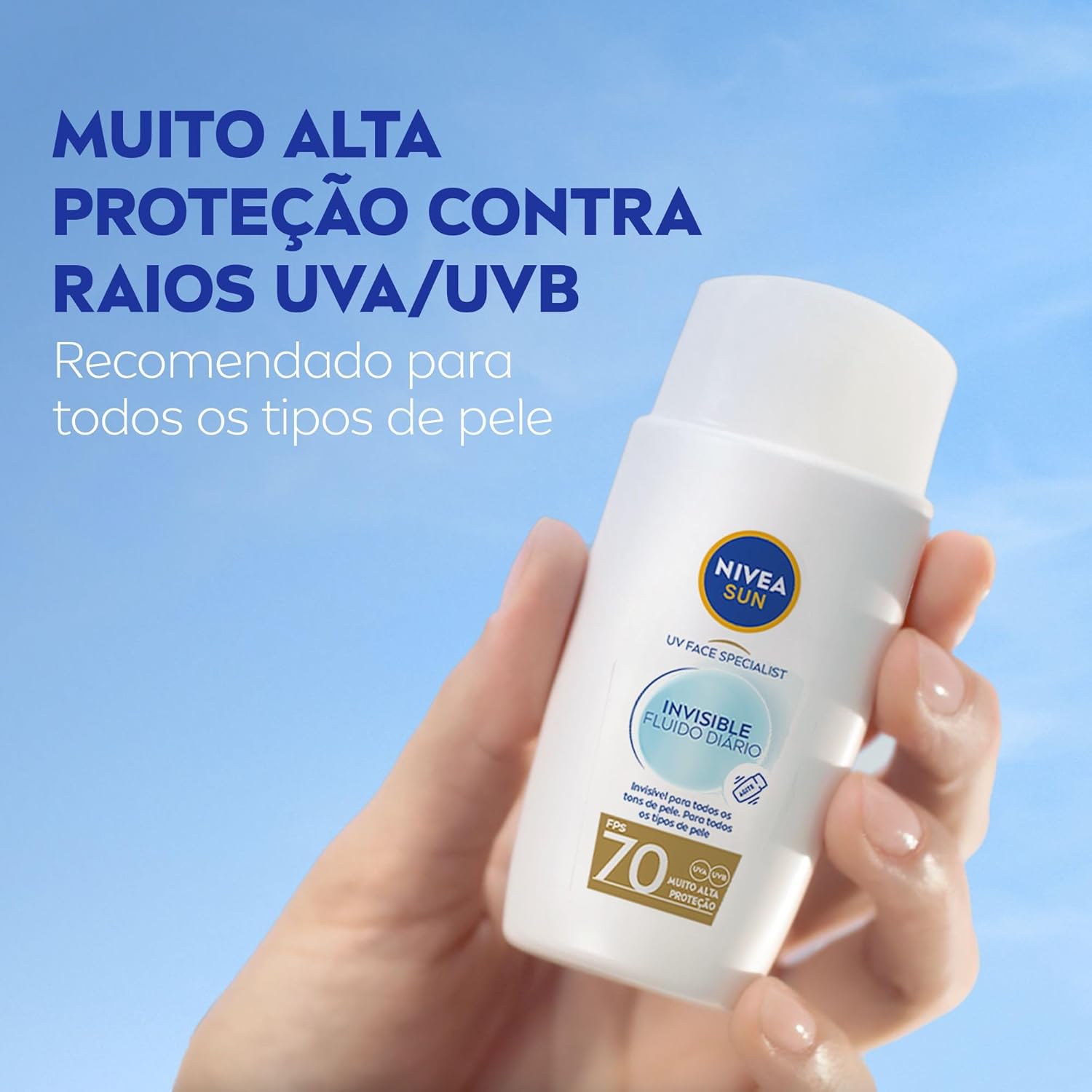 NIVEA SUN Protetor Solar Facial Fluido UV Face Specialist Invisible FPS 70 40ml - Image 8