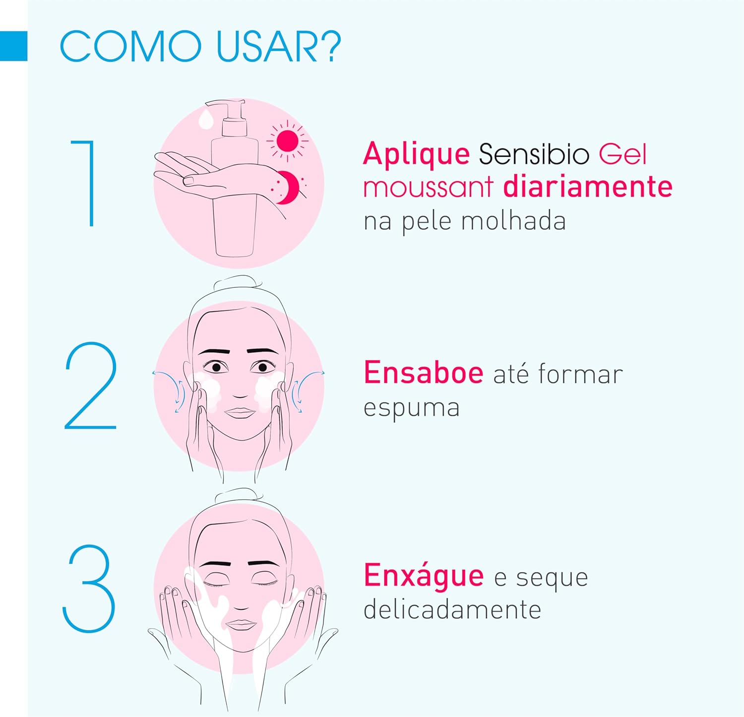 Sensibio Gel Moussant Tubo, Bioderma 500ml - Image 4