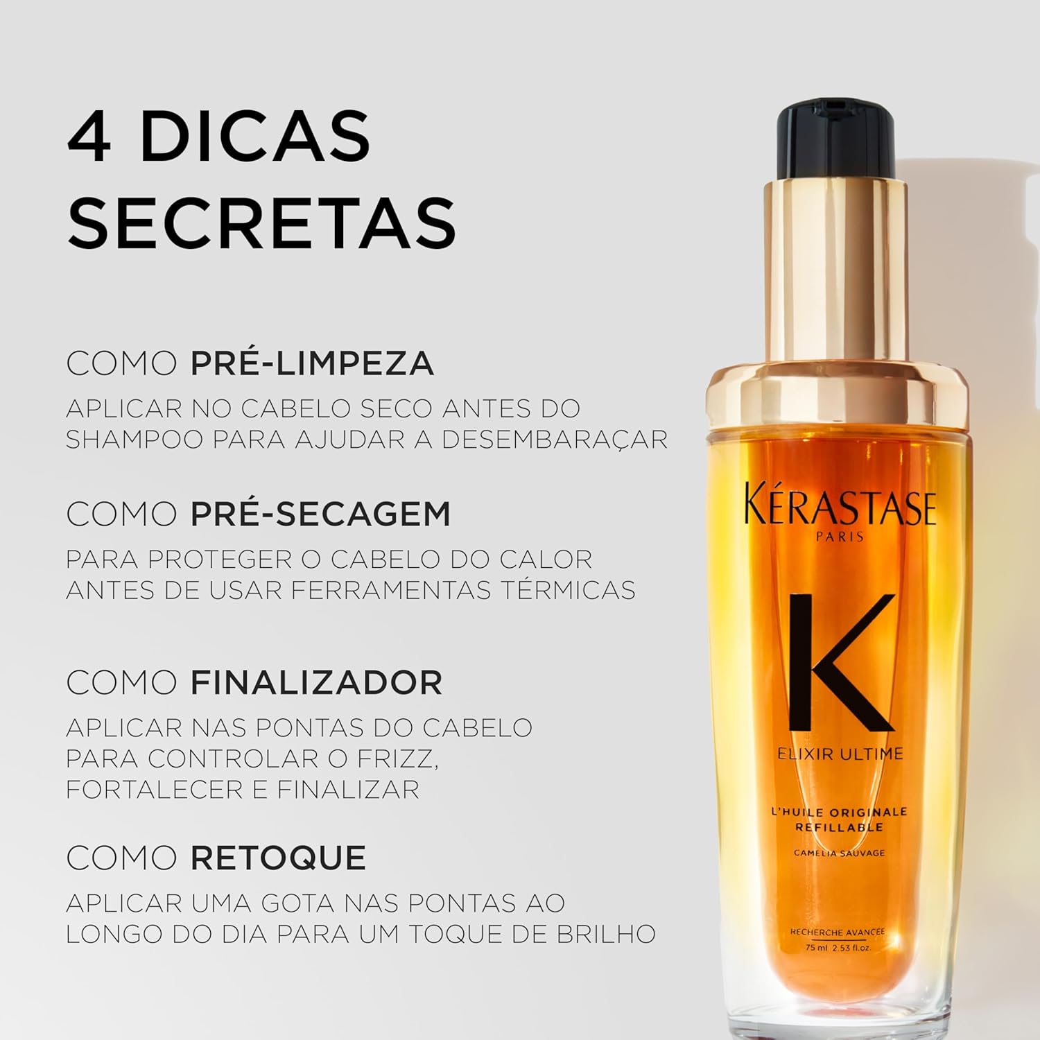 Kérastase Elixir Ultime L'Huile Originale, Óleo Capilar Nutrição Profunda, 75ml - Image 14