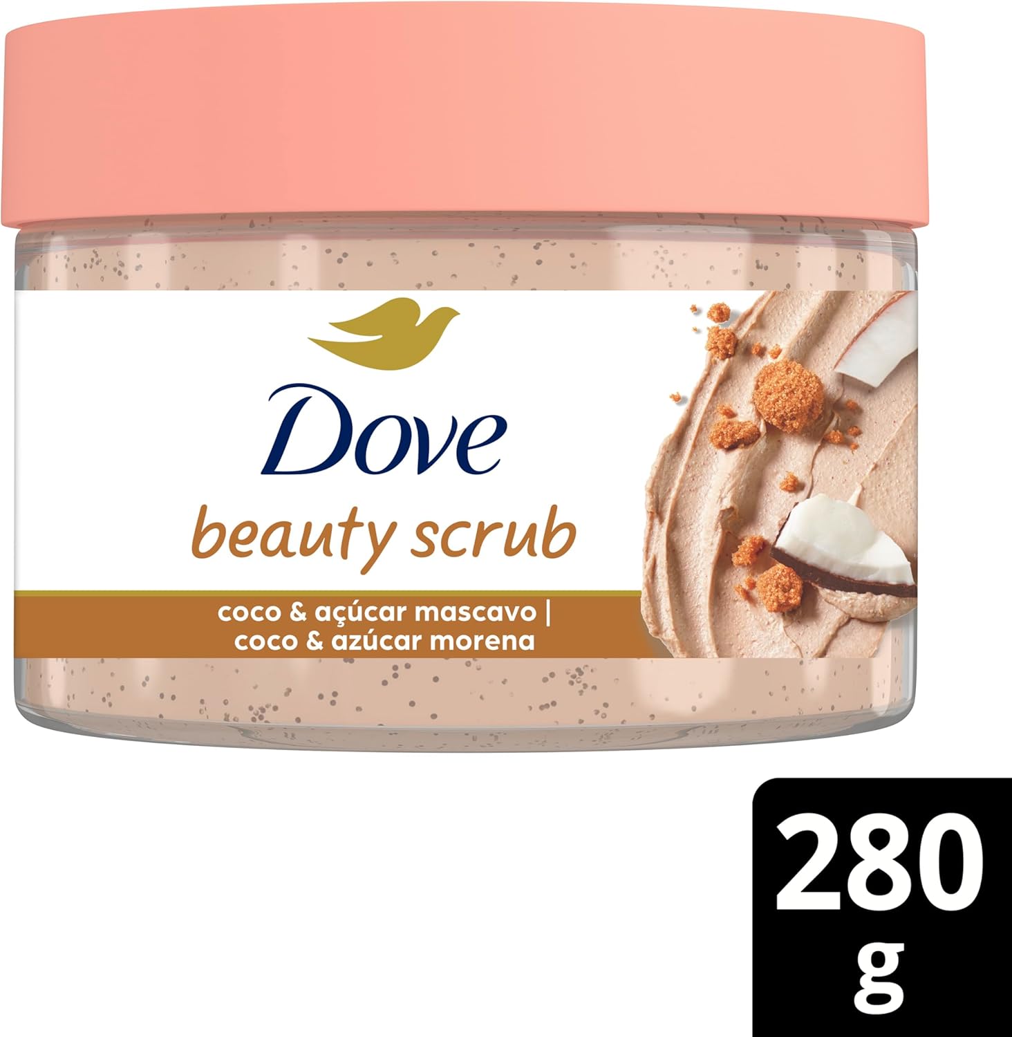 Dove Beauty Scrub Esfoliante Corporal de Coco e Açúcar Mascavo 280g - Image 2