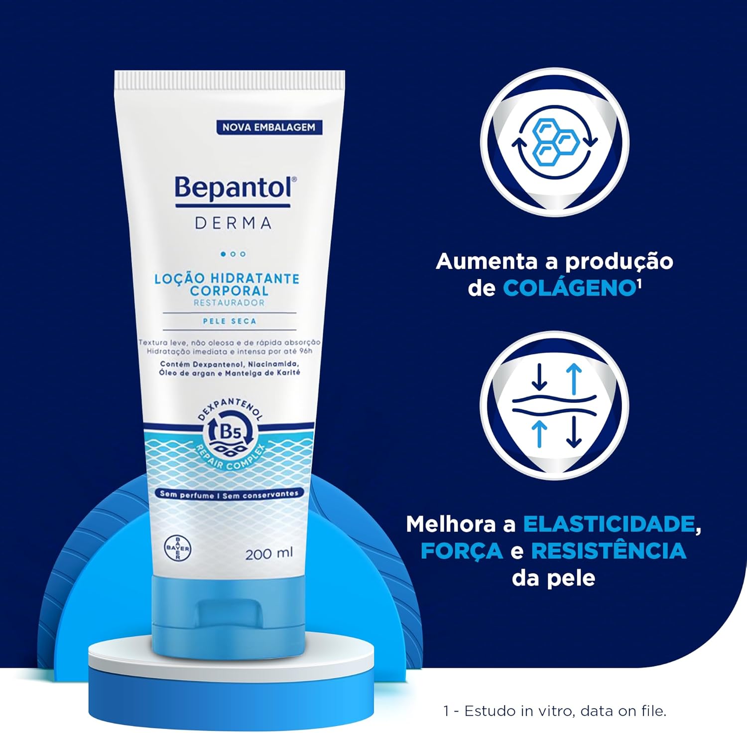 Bepantol Derma Hidratante Corporal, Restaurador para Pele Seca, 200ml - Image 2