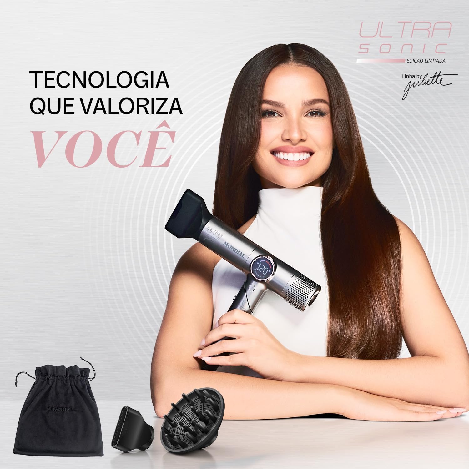 Secador Mondial Ultra Sonic By Juliette BLDC com Cabo Dobrável 127V - SCP-JU-04-US - Image 2