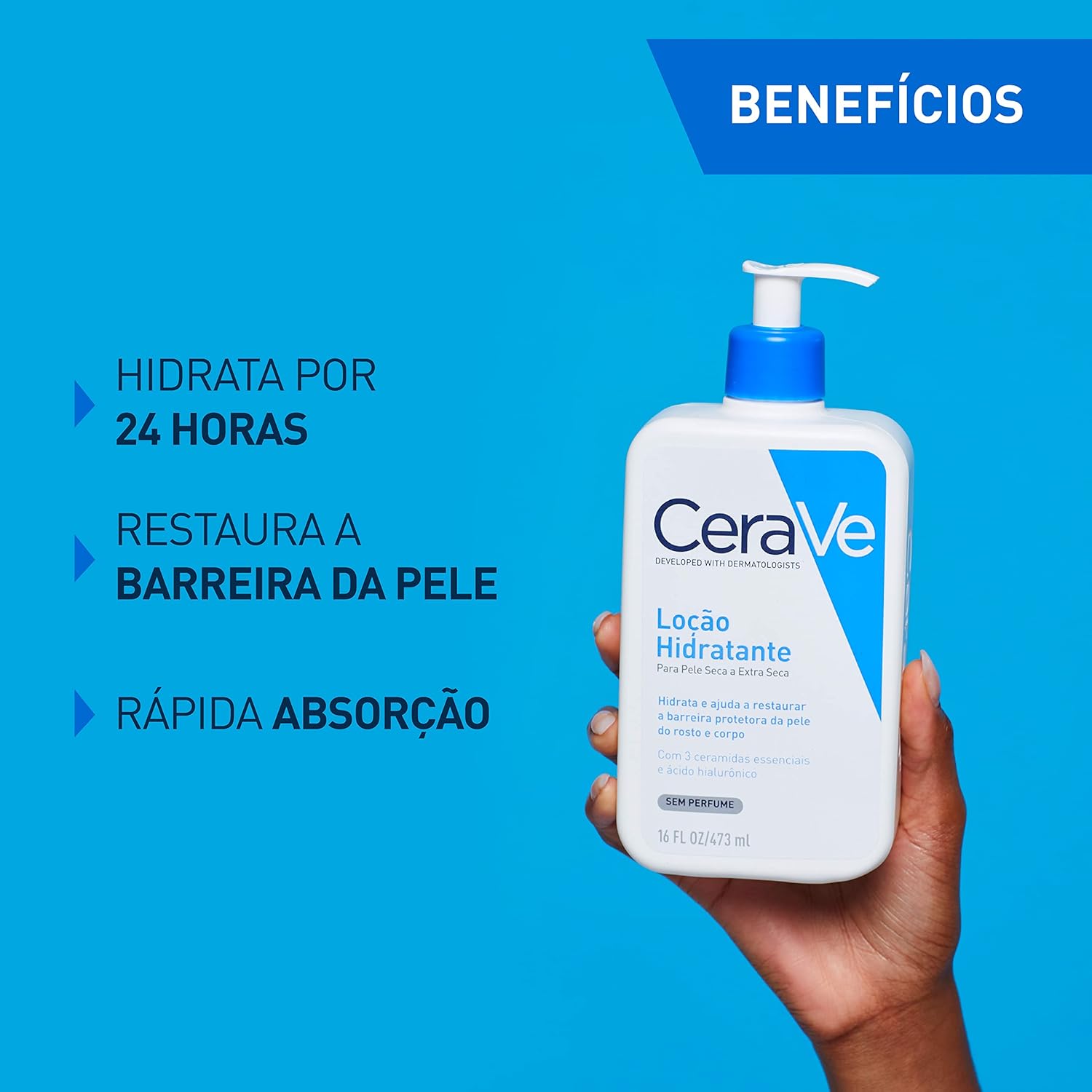 CeraVe, Loção Hidratante Corporal, com textura Fluida e Ácido Hialurônico 237g - Image 13