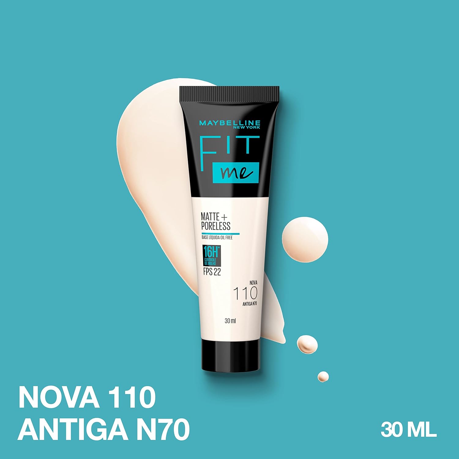 Base Líquida Maybelline NY Fit Me Matte FPS 22, 30ml - Image 19