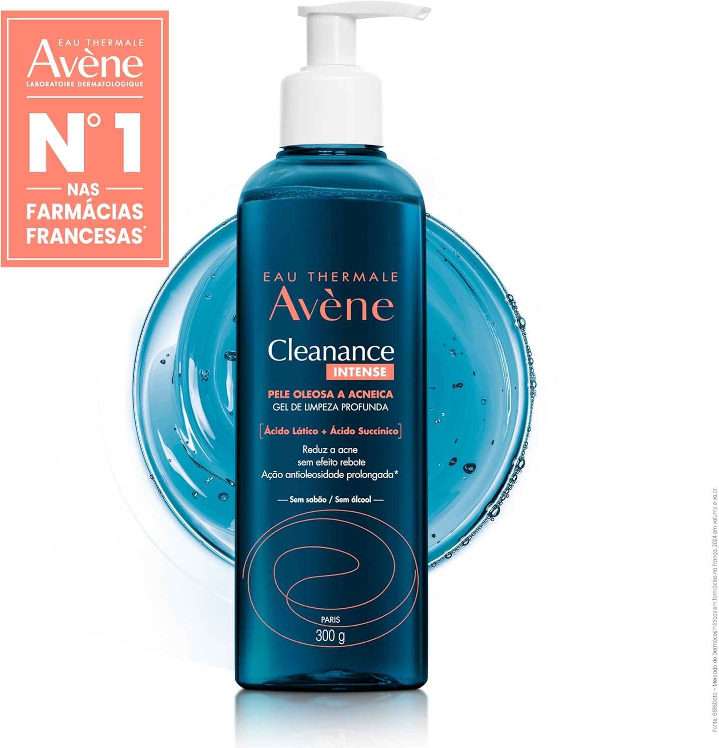 Avène Cleanance Intense Gel de Limpeza Facial Profunda com Ácido Lático e Ácido Succínico, 300g - Image 2