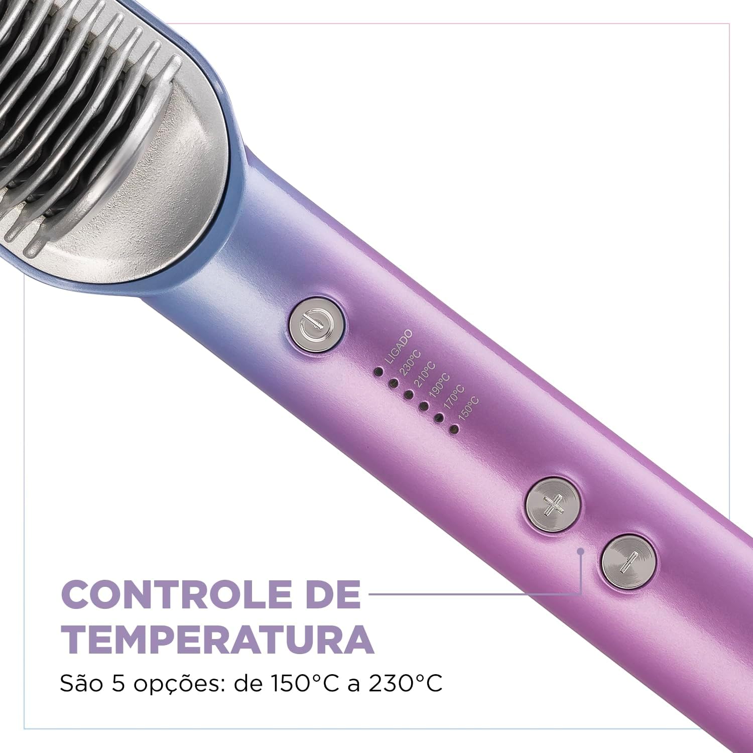 Escova Alisadora By Juliette, Mondial, Azul/Rosa, 36W, Bivolt - EA-JU-03 - Image 6