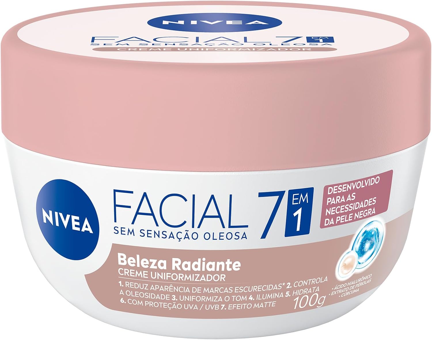 NIVEA Hidratante Facial Beleza Radiante 7 em 1 100g