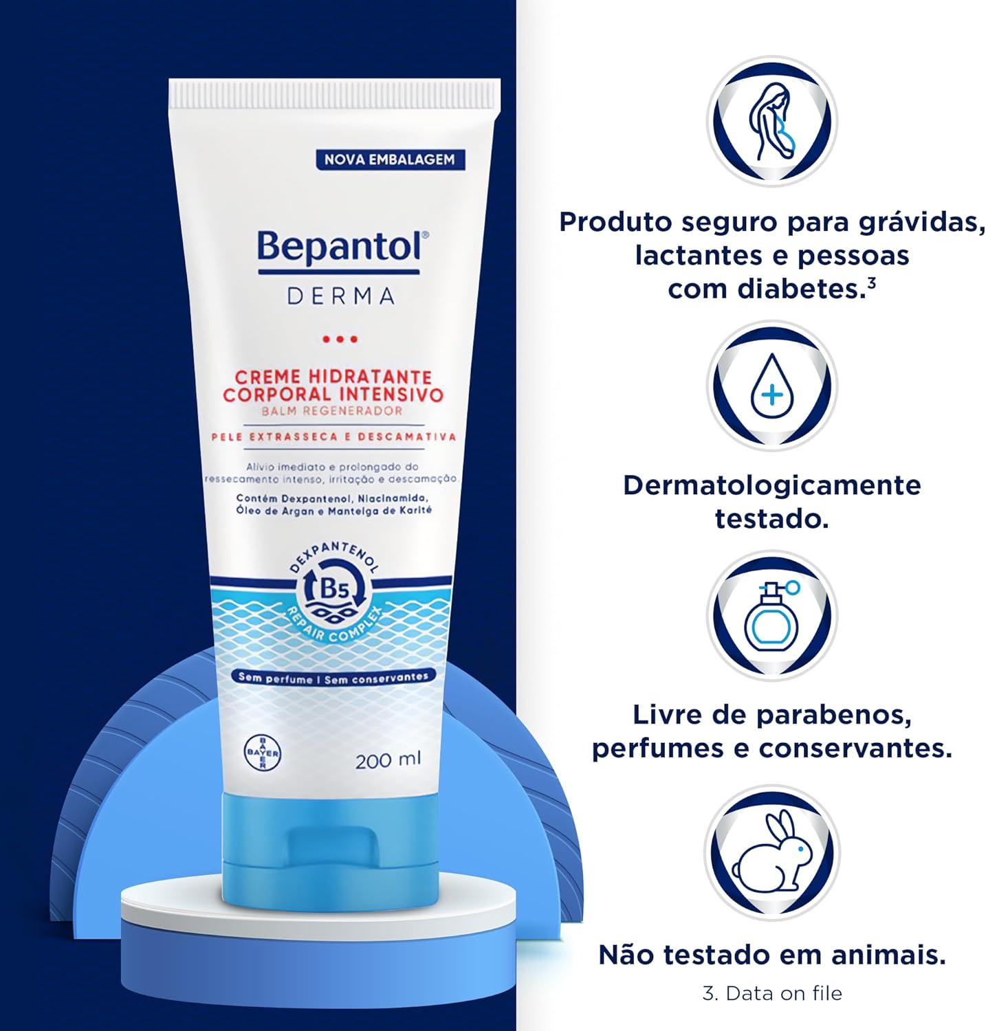 Bepantol Derma, Balm Regenerador, 200ml, Creme Hidratante, Diário - Image 4