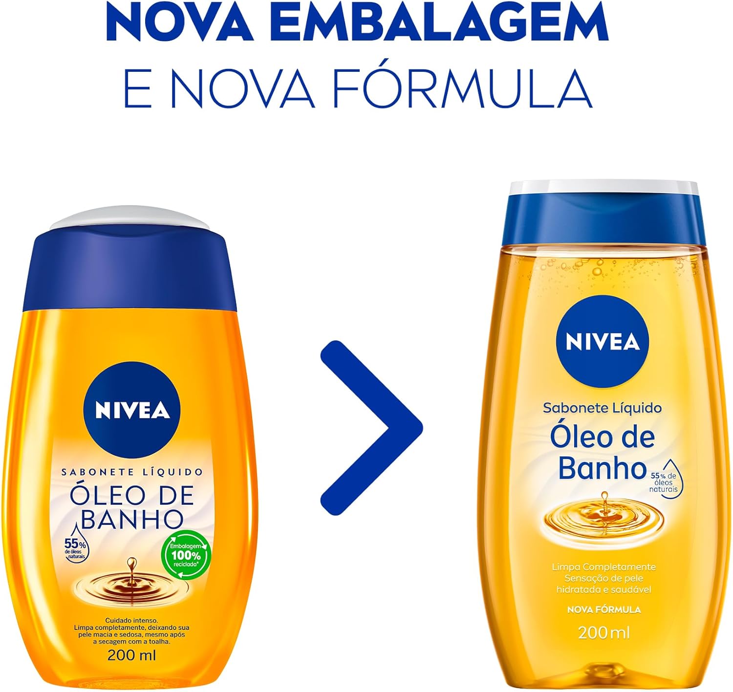 NIVEA Sabonete Líquido Óleo de Banho 200ml - Image 3