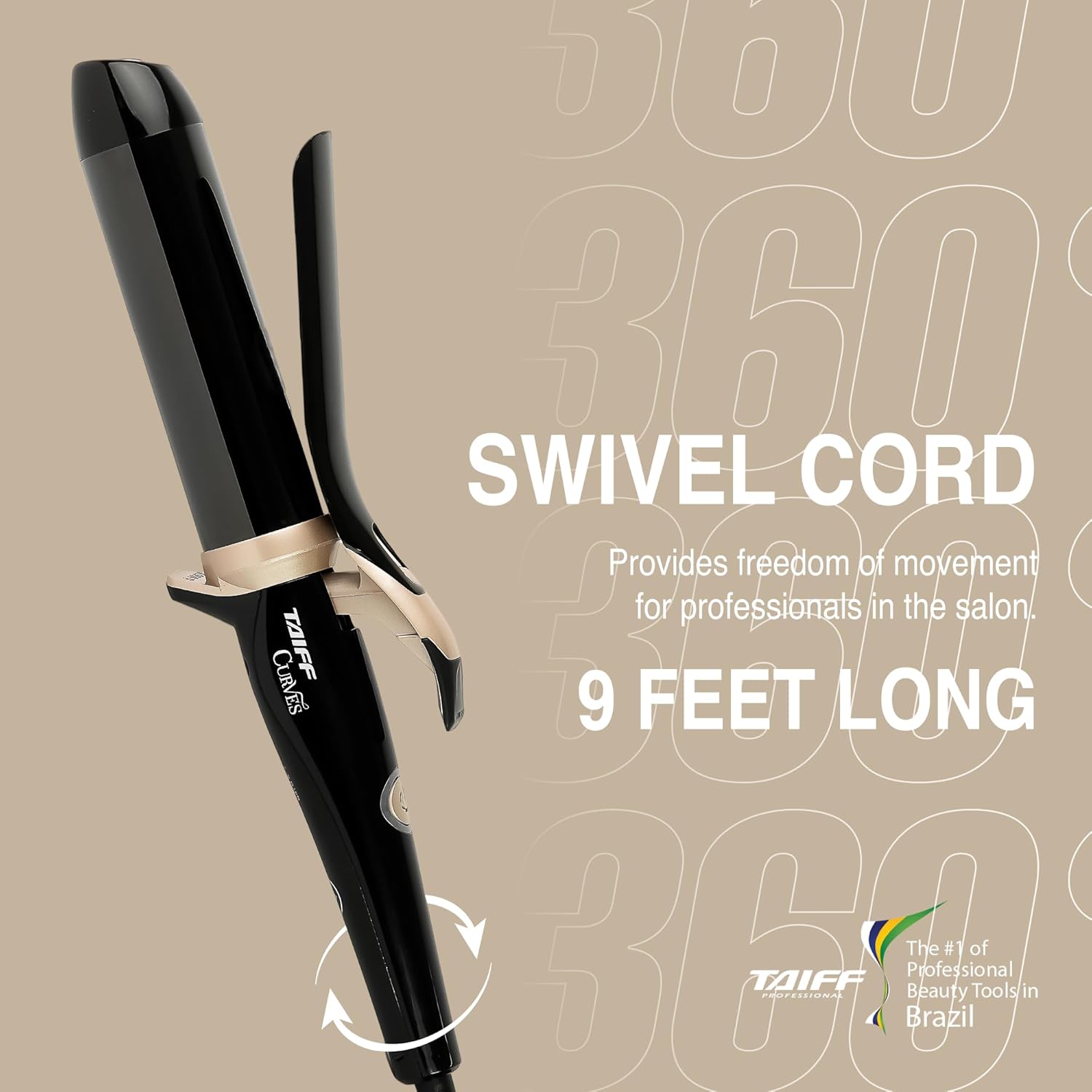 Modelador Taiff Curves, 38mm, Bivolt, Preto, Modelador Curves 1 1/2" - Image 6