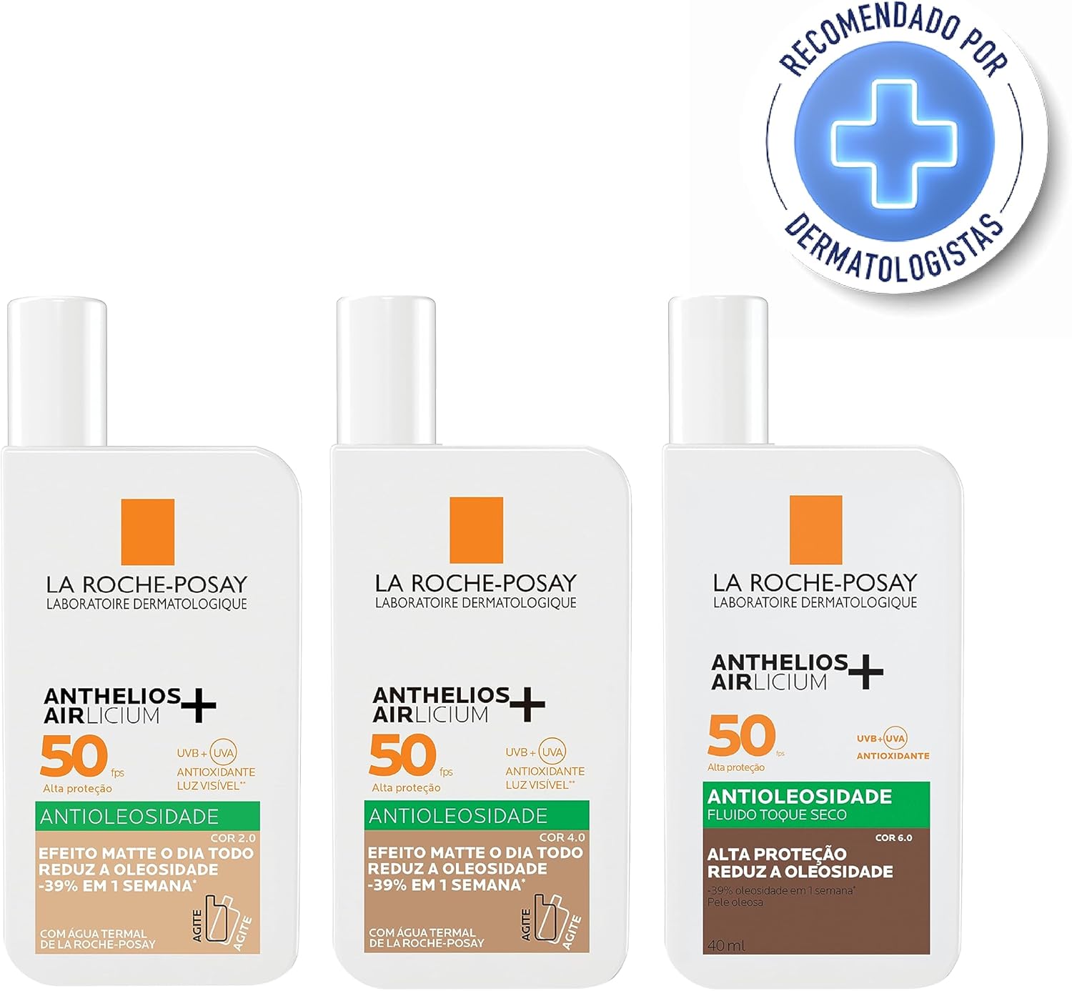 La Roche-Posay, Anthelios Airlicium, Protetor Solar Facial Antioleosidade com cor, 40g - Image 30