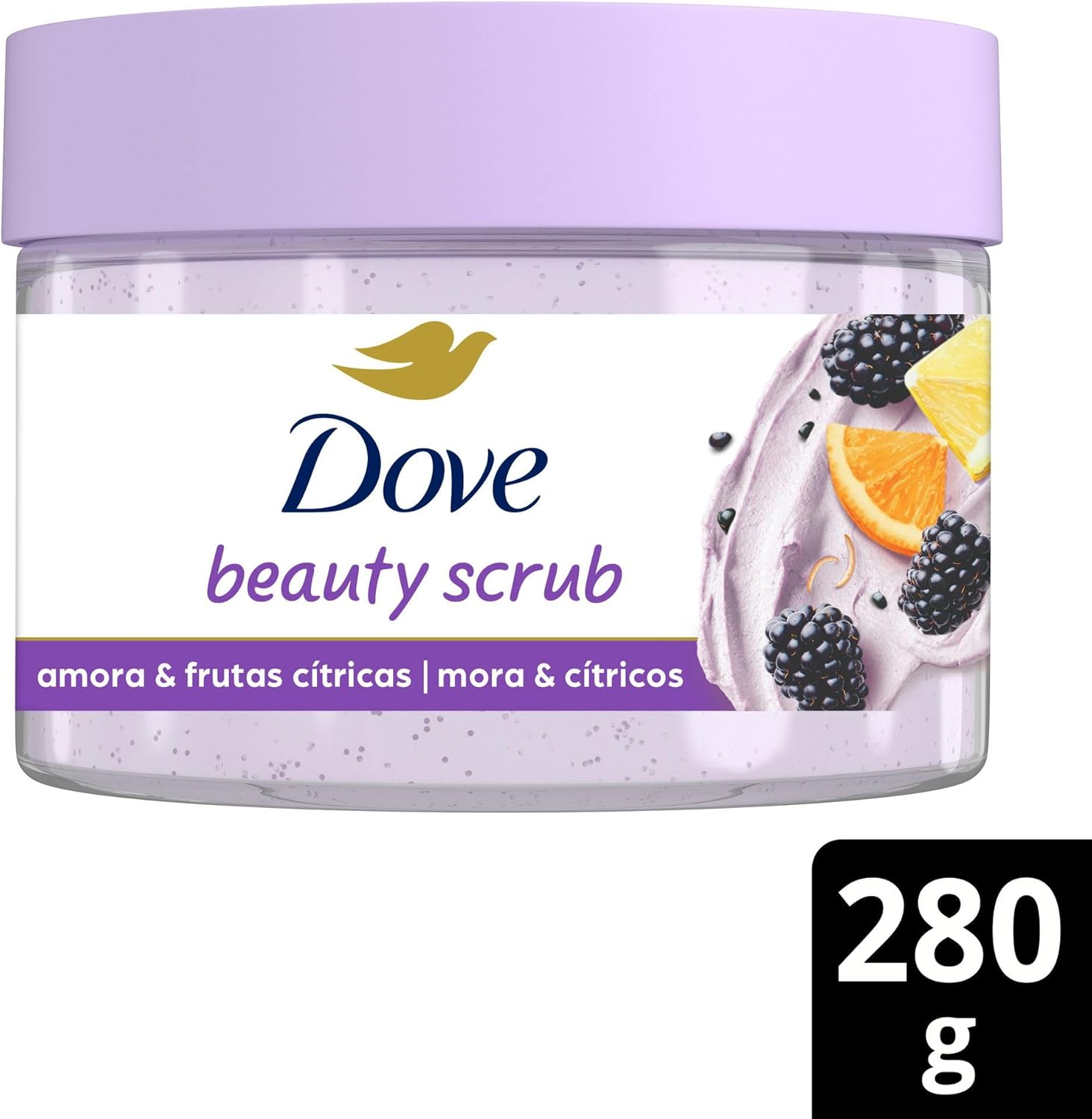 Dove Beauty Scrub Esfoliante Corporal de Amora e Frutas Cítricas 280g - Image 2