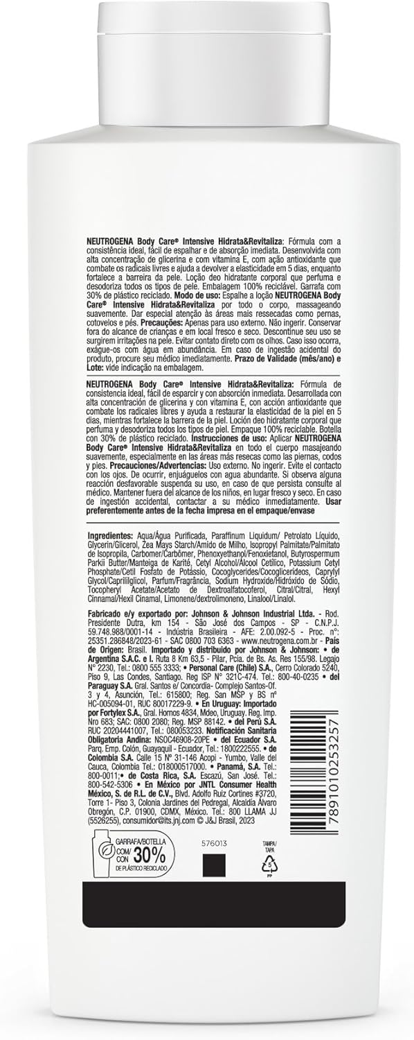Neutrogena Hidratante Corporal Body Care Intensive Hidrata & Revitaliza, 400ml - Image 2