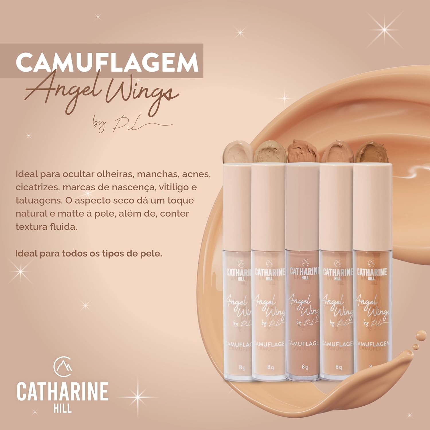 Catharine Hill - Camuflagem Alta Cobertura Angel Wings - Pri Lessa - 8ml - Image 4