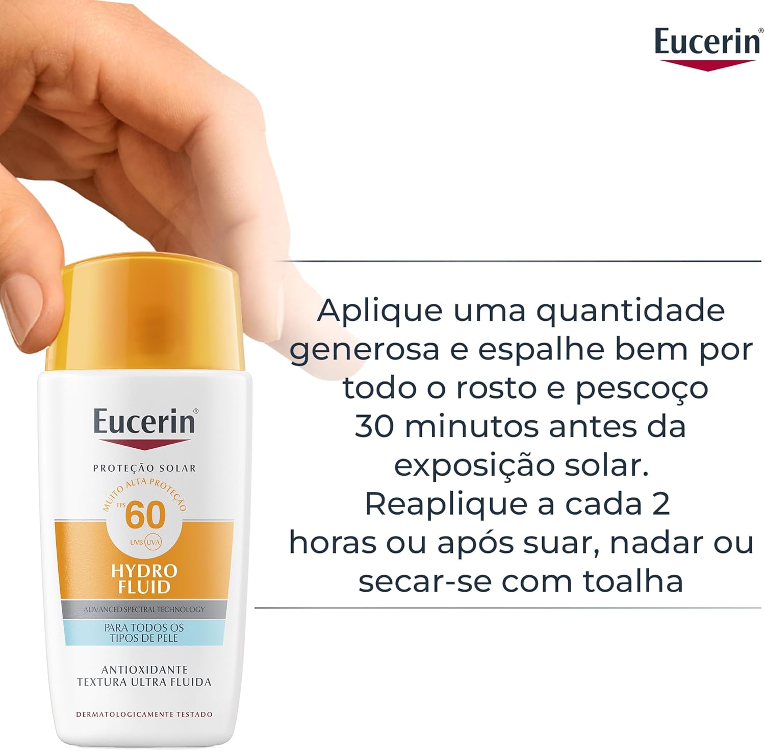 EUCERIN Protetor Solar Facial Ultra Fluido FPS 60 50ml - Image 7