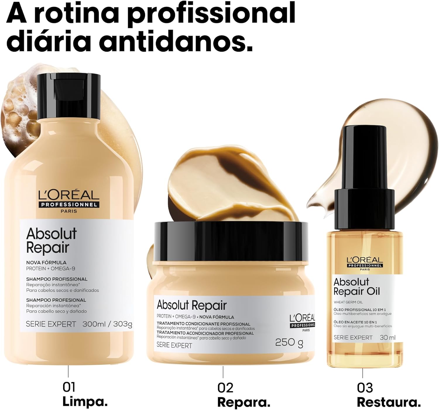 L'Oréal Professionnel Óleo 10 em 1 Absolut Repair | Multi-benefícios para cabelos secos e danificados - Image 4