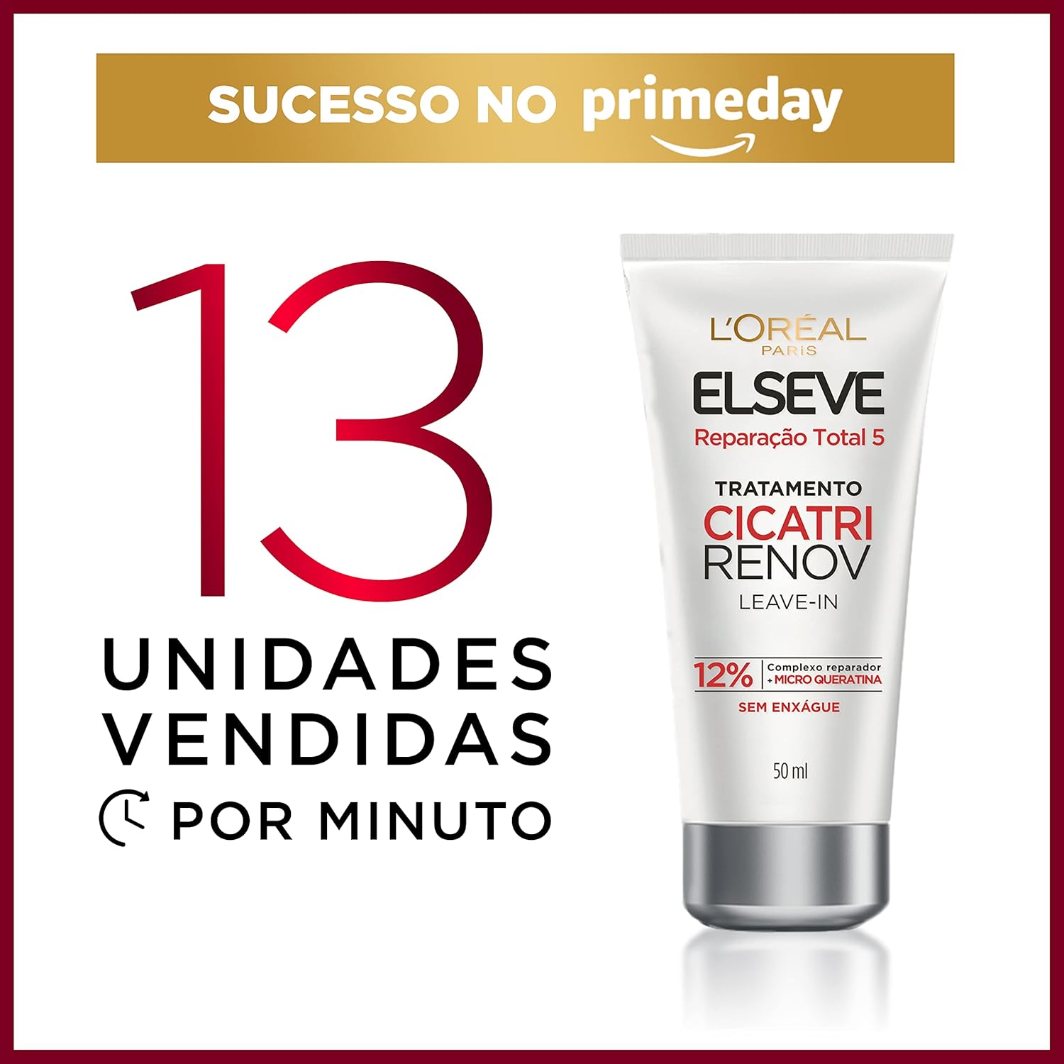 Leave-In L'Oréal Paris Elseve Reparação Total 5 Cicatri Renov,100ml - Image 2