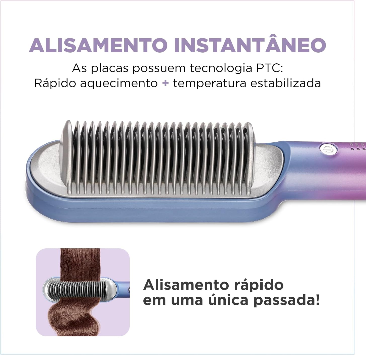 Escova Alisadora By Juliette, Mondial, Azul/Rosa, 36W, Bivolt - EA-JU-03 - Image 5