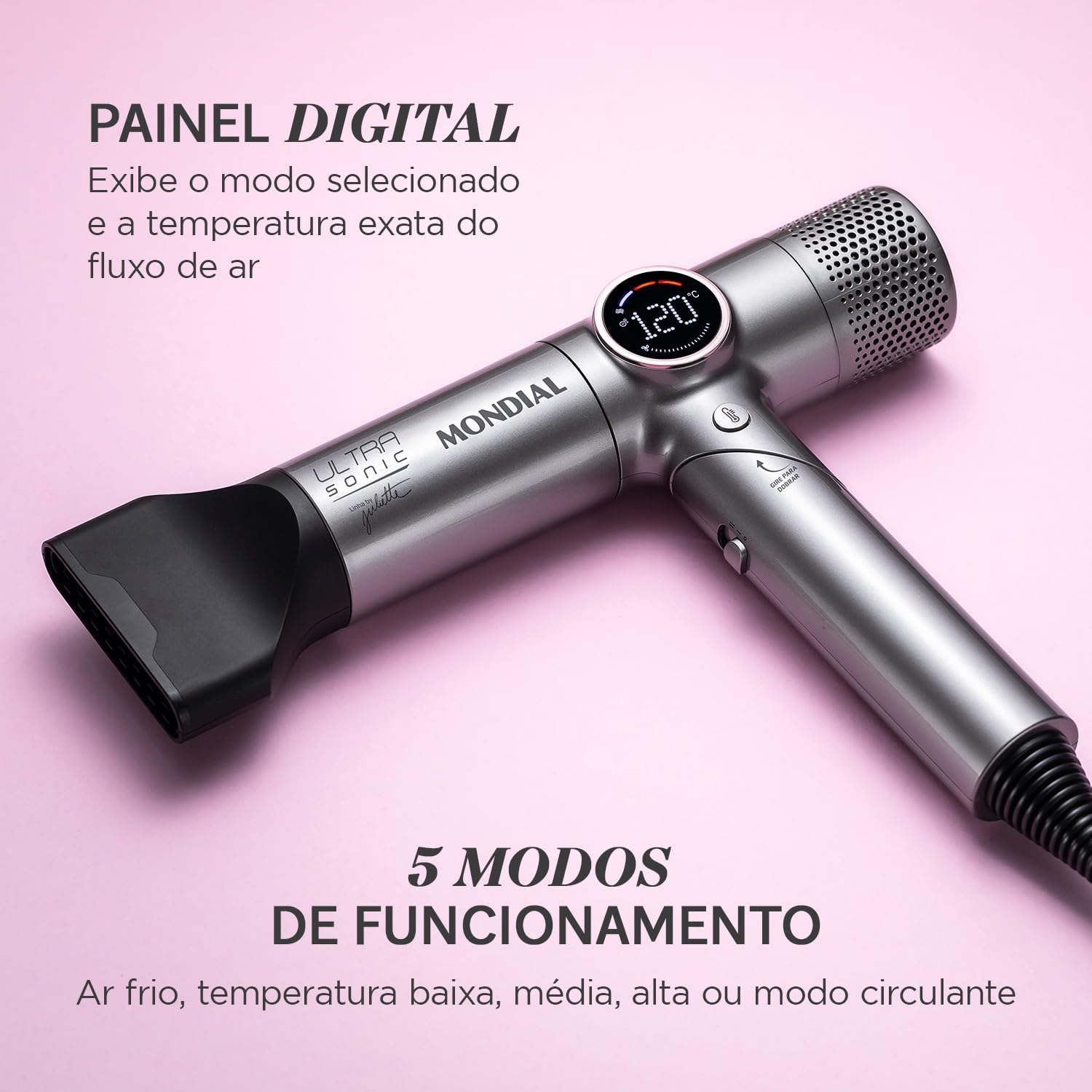 Secador Mondial Ultra Sonic By Juliette BLDC com Cabo Dobrável 127V - SCP-JU-04-US - Image 6
