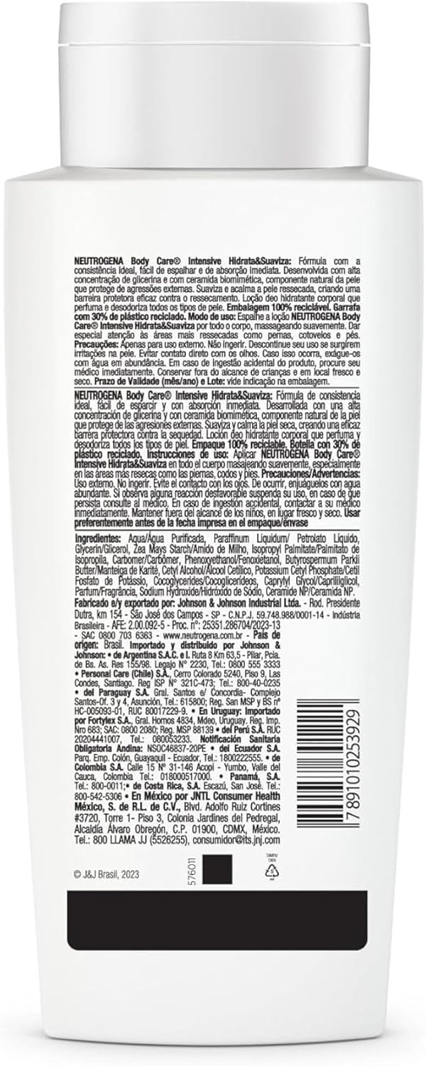 Neutrogena Hidratante Corporal Body Care Intensive Hidrata & Suaviza, 200/400ml - Image 2