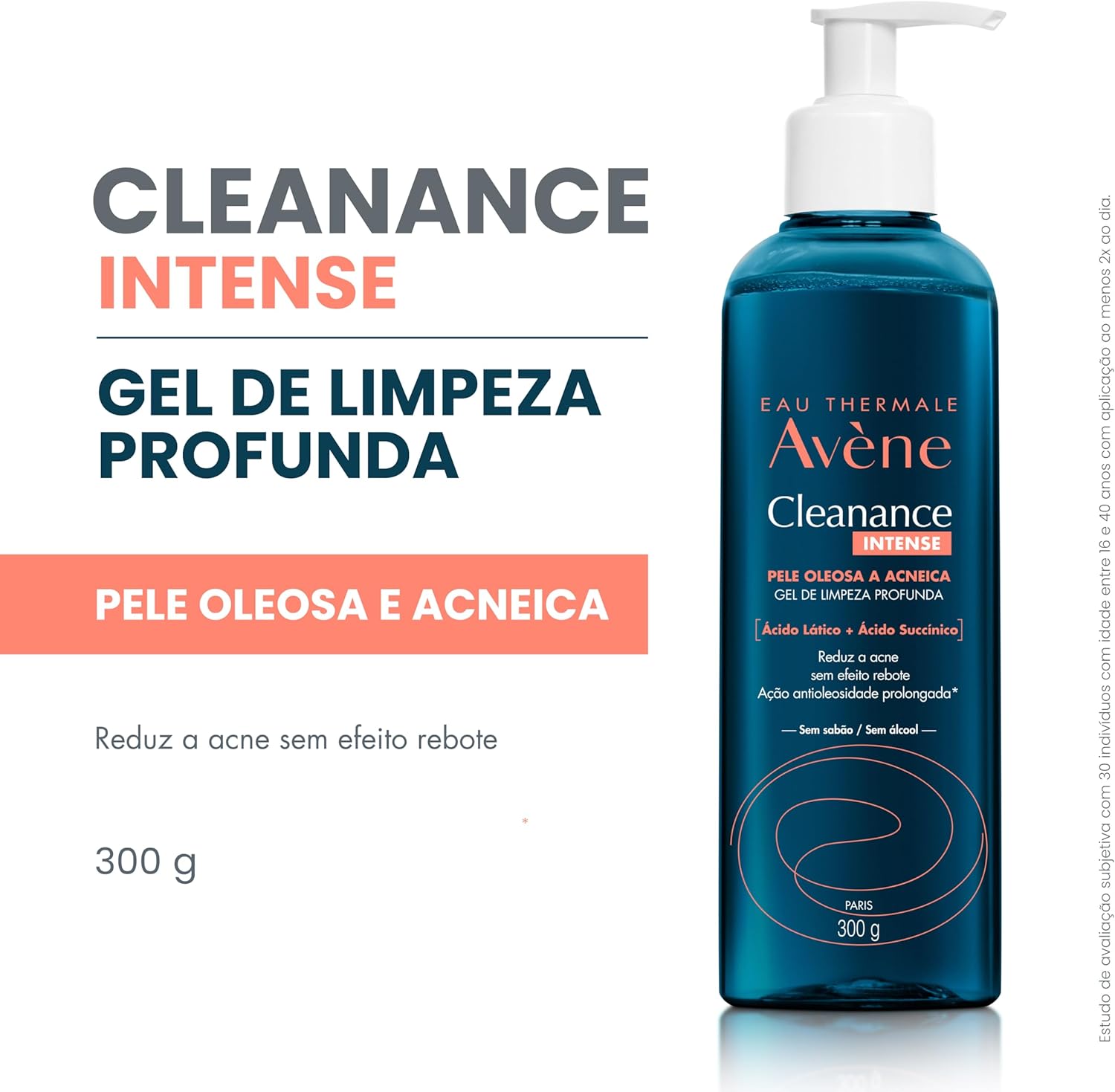 Avène Cleanance Intense Gel de Limpeza Facial Profunda com Ácido Lático e Ácido Succínico, 300g - Image 3
