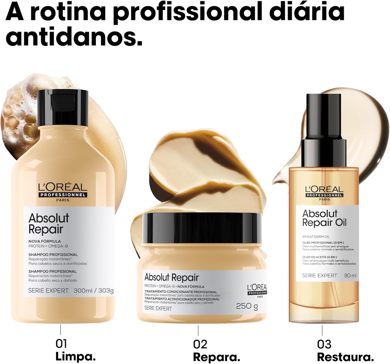 L'Oréal Professionnel Óleo 10 em 1 Absolut Repair | Multi-benefícios para cabelos secos e danificados - Image 17