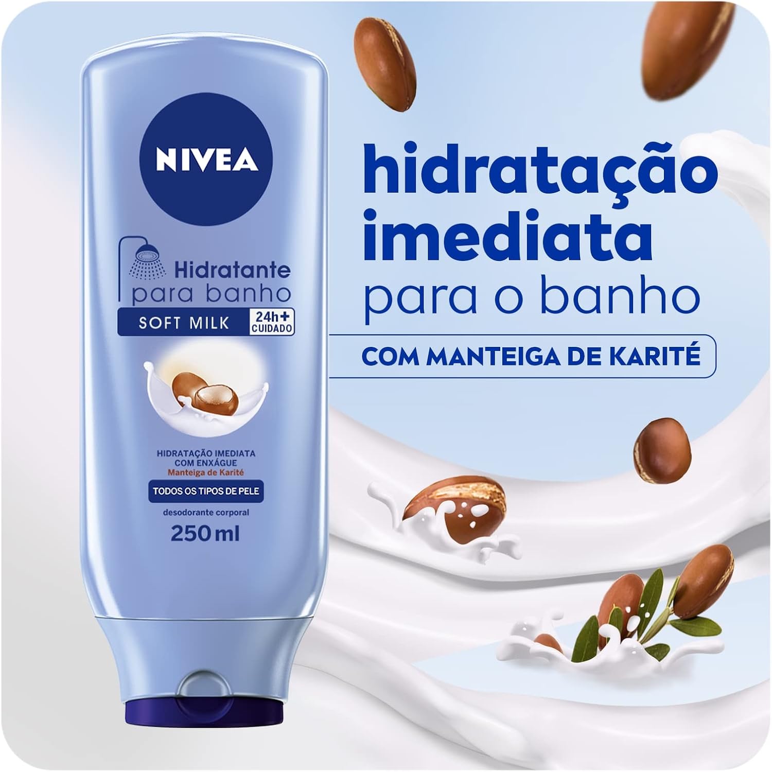 NIVEA Hidratante para Banho Milk 250ml - Image 2