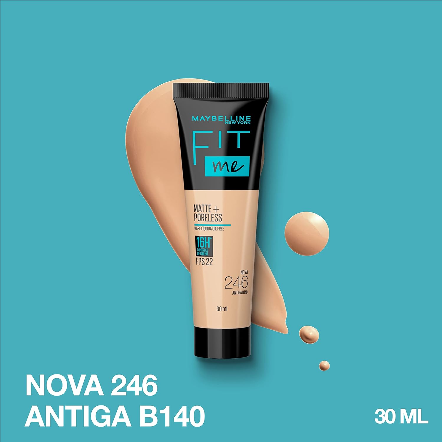 Base Líquida Maybelline NY Fit Me Matte FPS 22, 30ml - Image 17