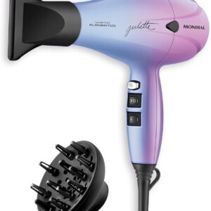 Secador de Cabelo By Juliette, Mondial, Azul/Rosa, 2000W, 110V - SCP-JU-03