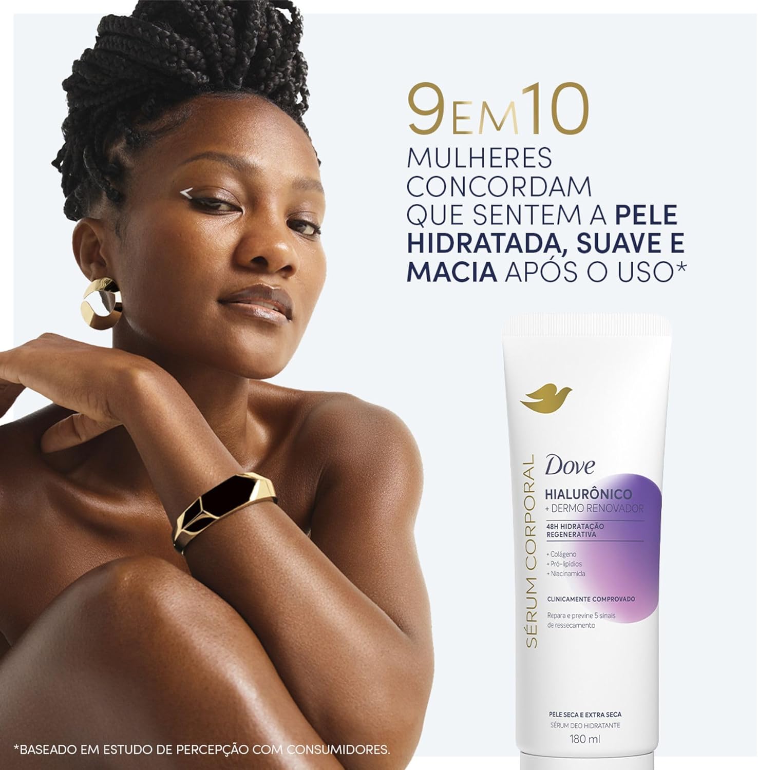 Dove Sérum Hidratante Corporal Hialurônico + Dermo Renovador 180m - Image 3