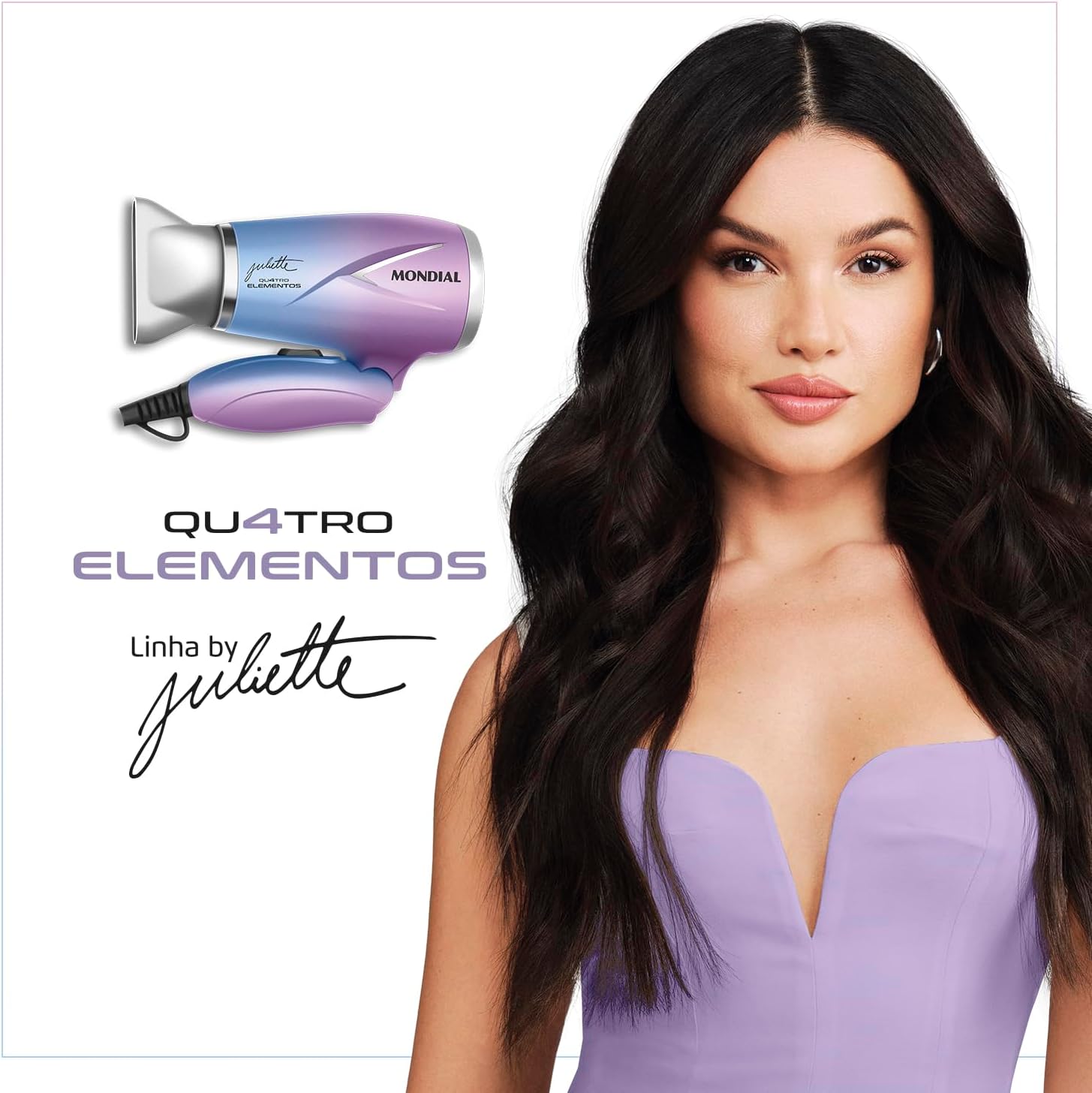 Secador de Cabelo By Juliette, Mondial, Azul/Rosa, 1200W, Bivolt - SCT-JU-03 - Image 2