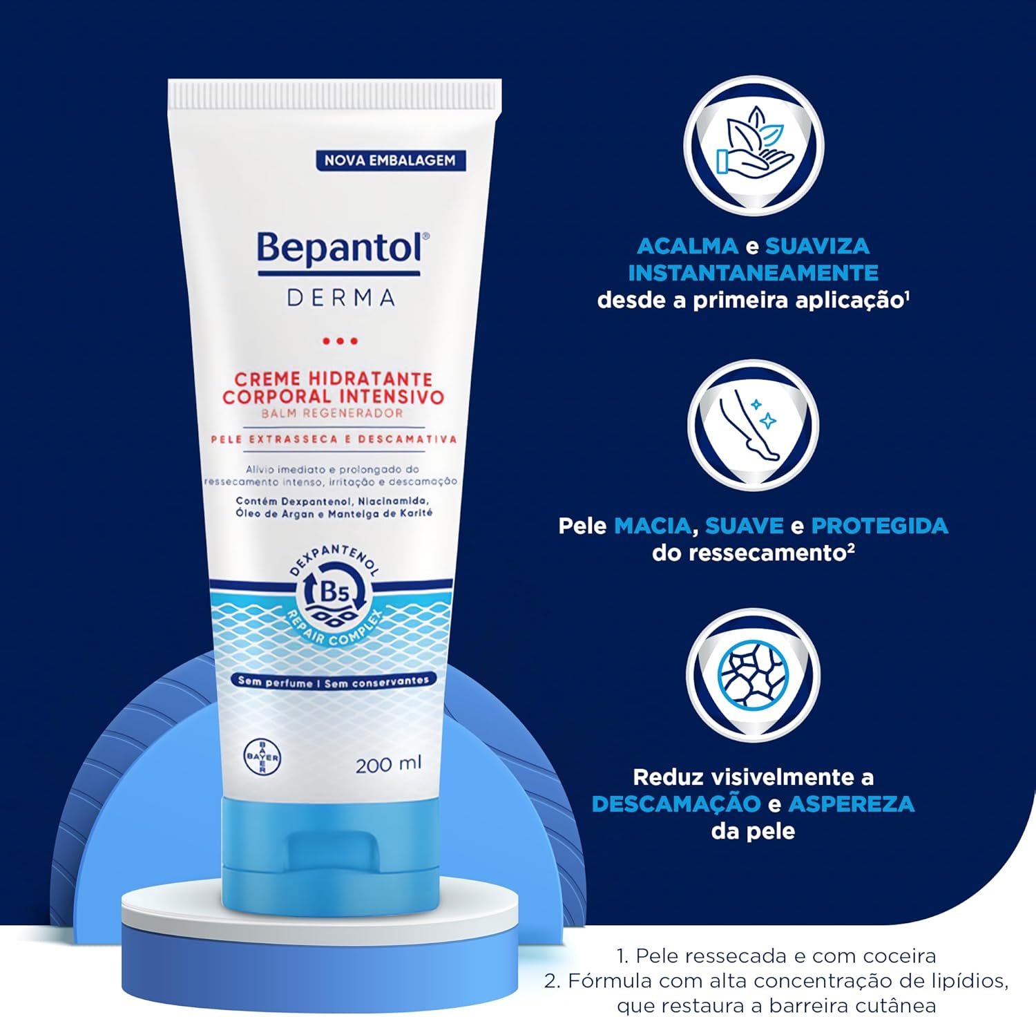 Bepantol Derma, Balm Regenerador, 200ml, Creme Hidratante, Diário - Image 3