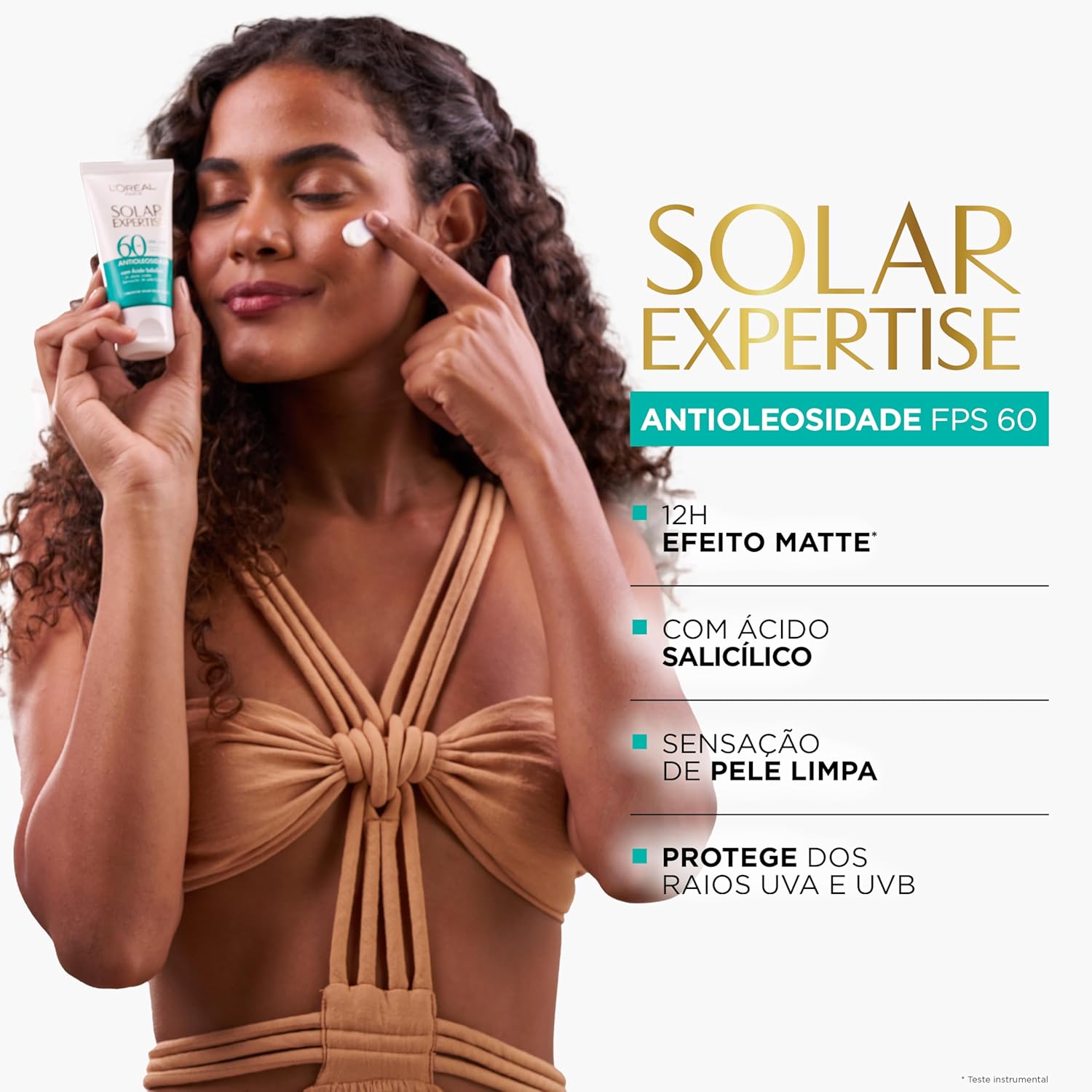 L'Oréal Paris Solar Expertise Protetor Solar Facial Antioleosidade FPS60, 40g - Image 2