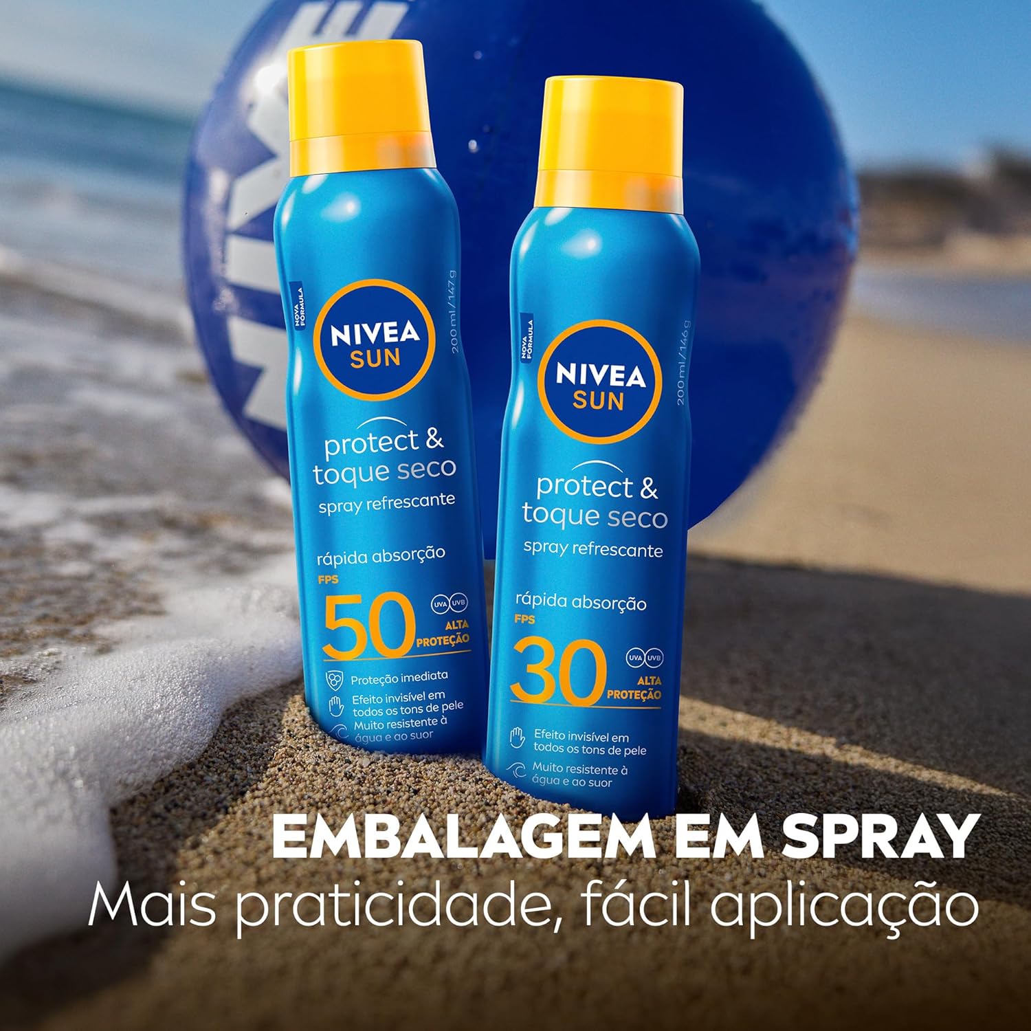 NIVEA SUN Protetor Solar Spray Protect & Toque Seco FPS 50 200ml - Image 4