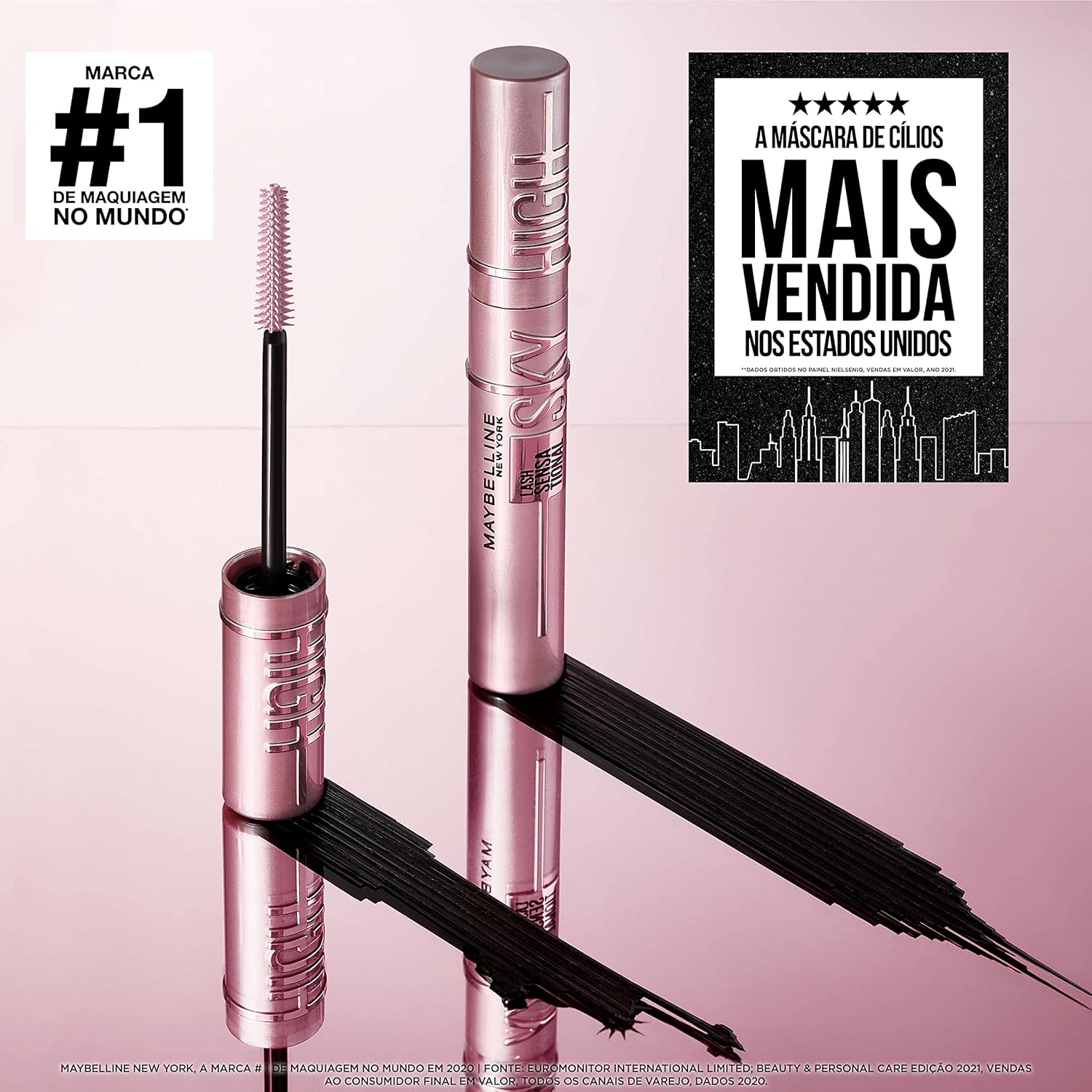 Maybelline Ny Máscara de Cílios Lash Sensational Sky High À Prova D'Água, Preto 7,2ml - Image 9