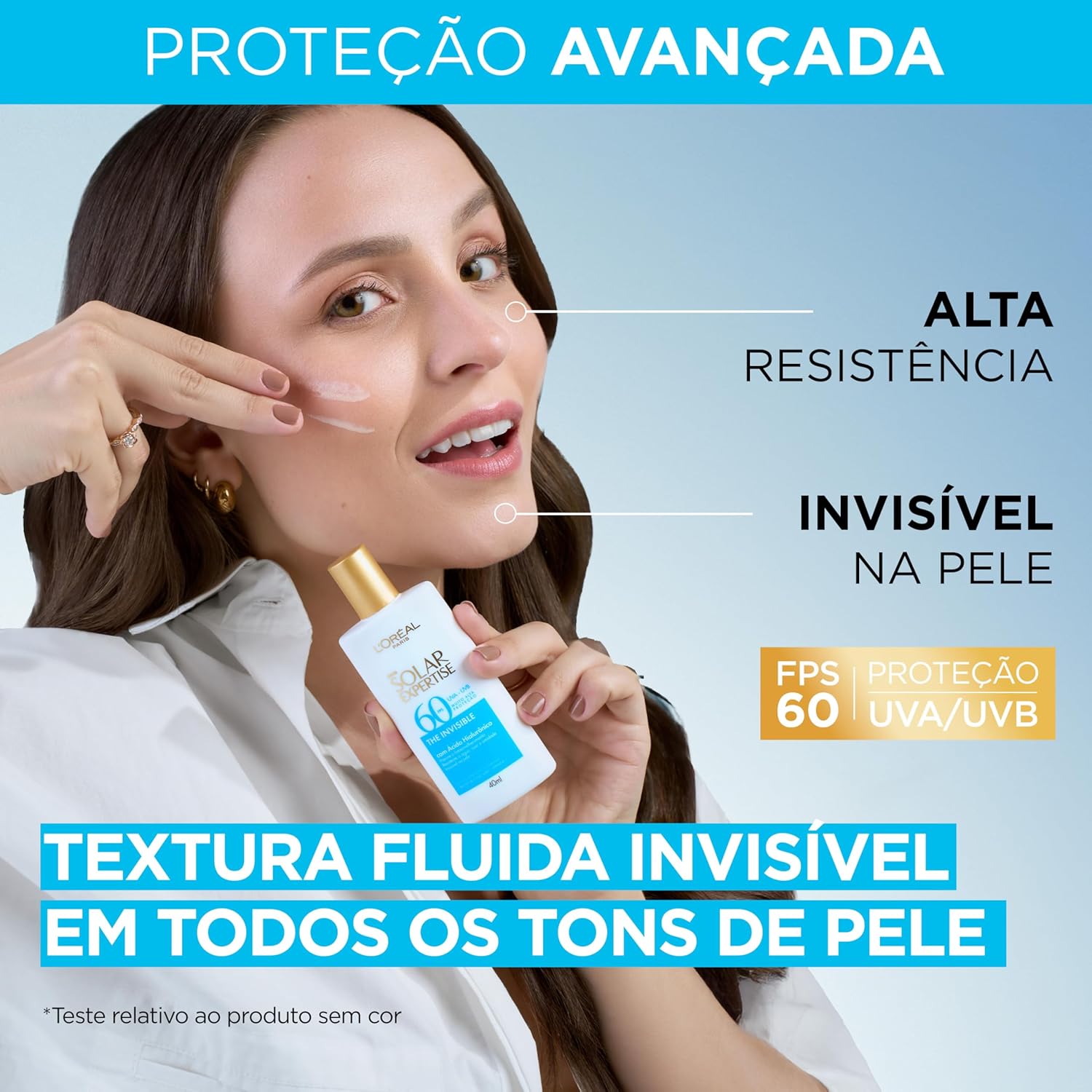 L'Oréal Paris Solar Expertise, Protetor Solar Facial The Invisible Fluido FPS60, 40g - Image 11