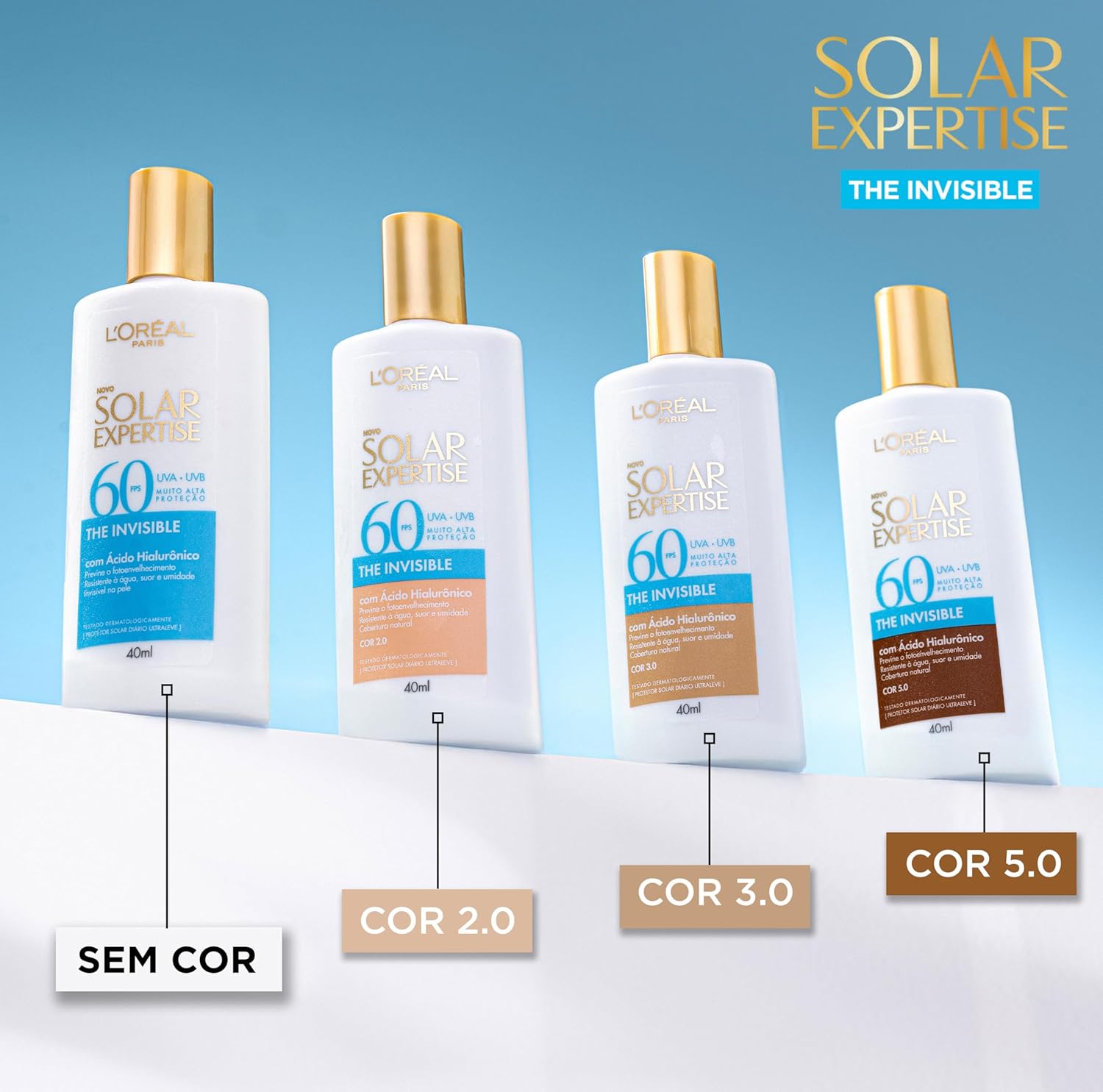 L'Oréal Paris Solar Expertise, Protetor Solar Facial The Invisible Fluido FPS60, 40g - Image 15