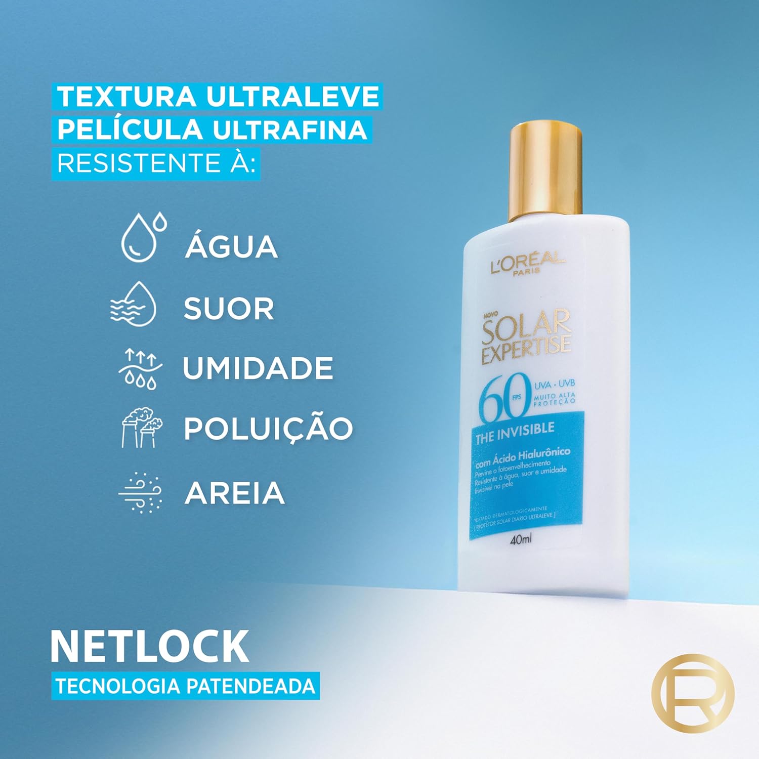 L'Oréal Paris Solar Expertise, Protetor Solar Facial The Invisible Fluido FPS60, 40g - Image 12