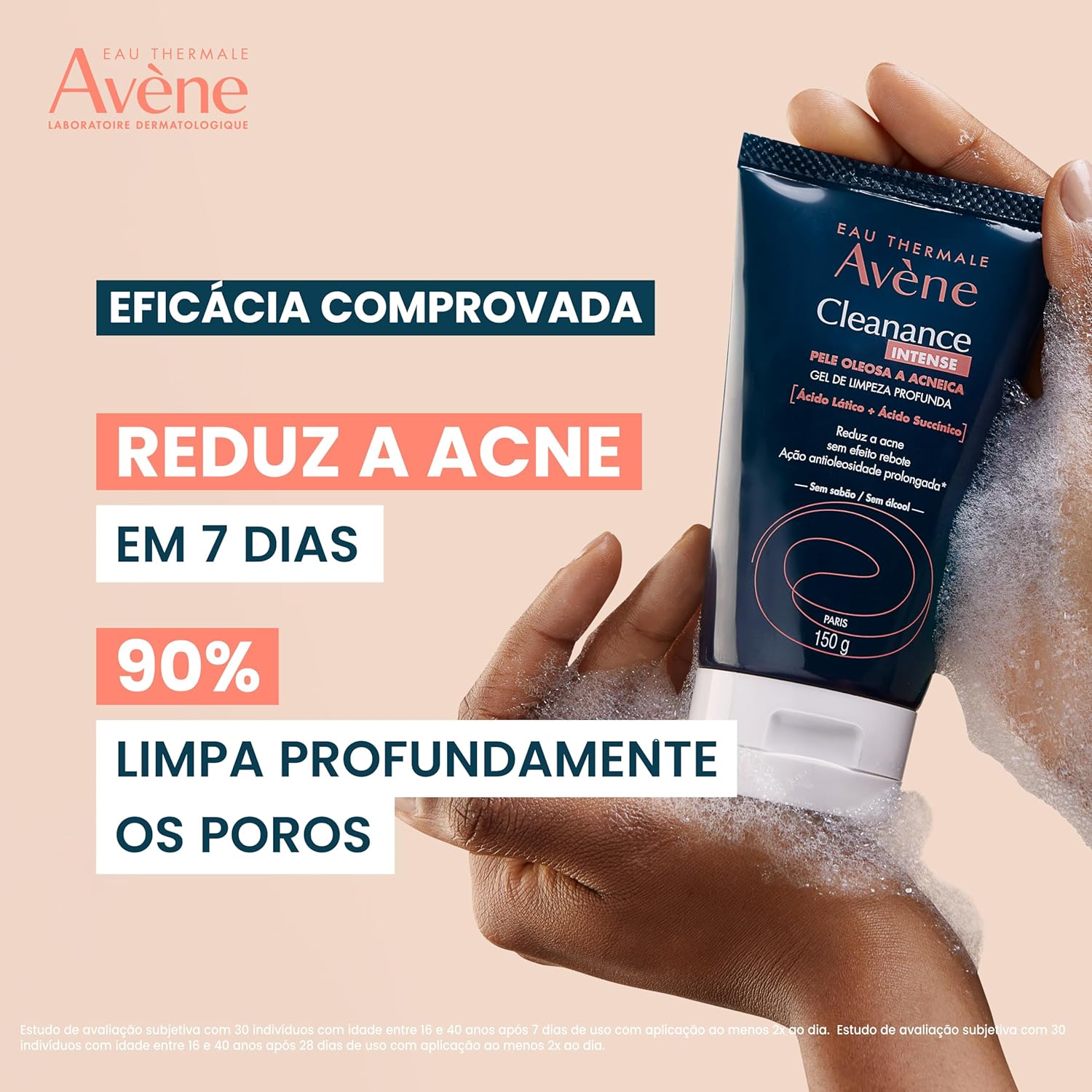 Avène Cleanance Intense Gel de Limpeza Facial Profunda com Ácido Lático e Ácido Succínico, 300g - Image 4