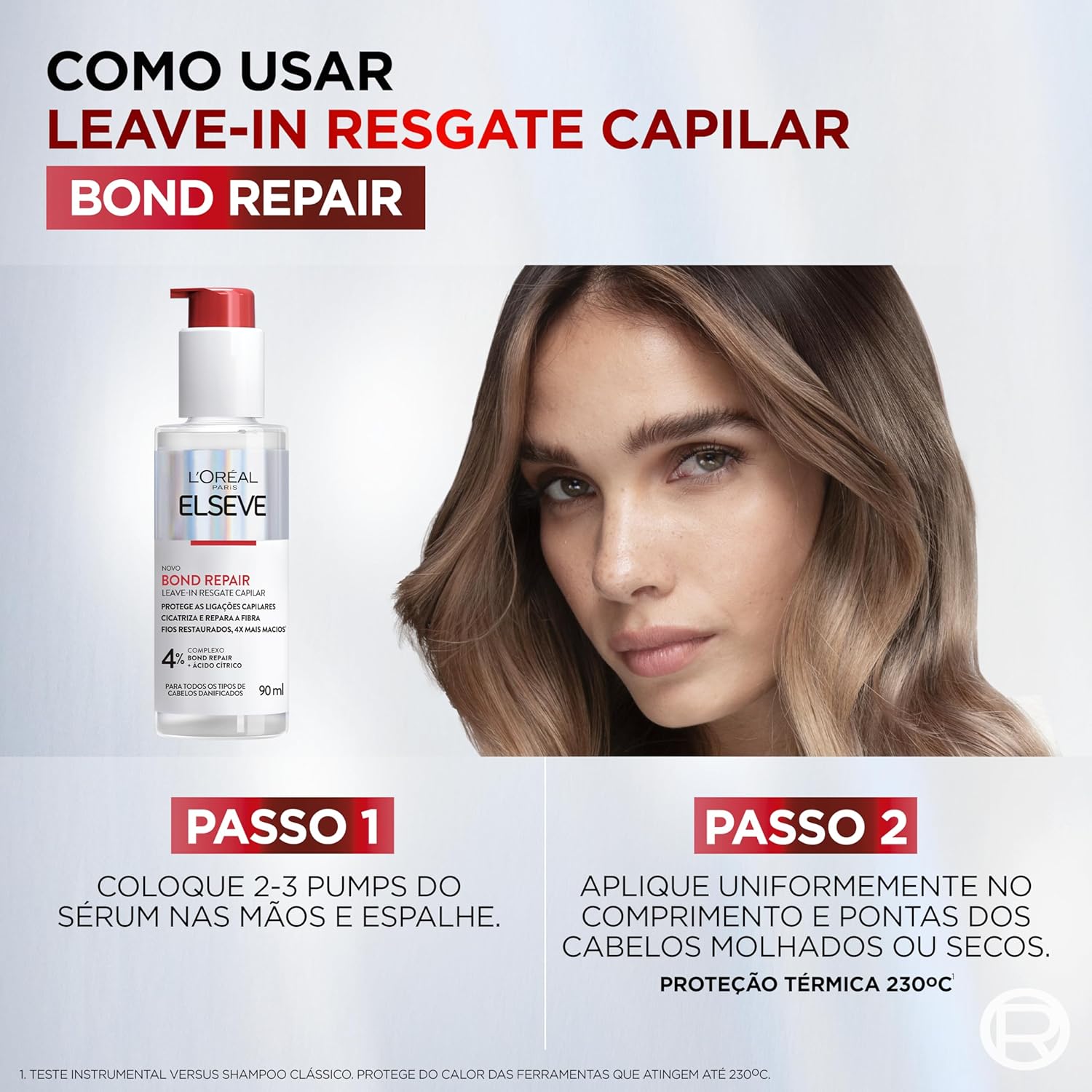 L'Oréal Paris Elseve Bond Repair Leave-In Finalizador Resgate Capilar com Ácido Cítrico e Glicina, 90ml - Image 7
