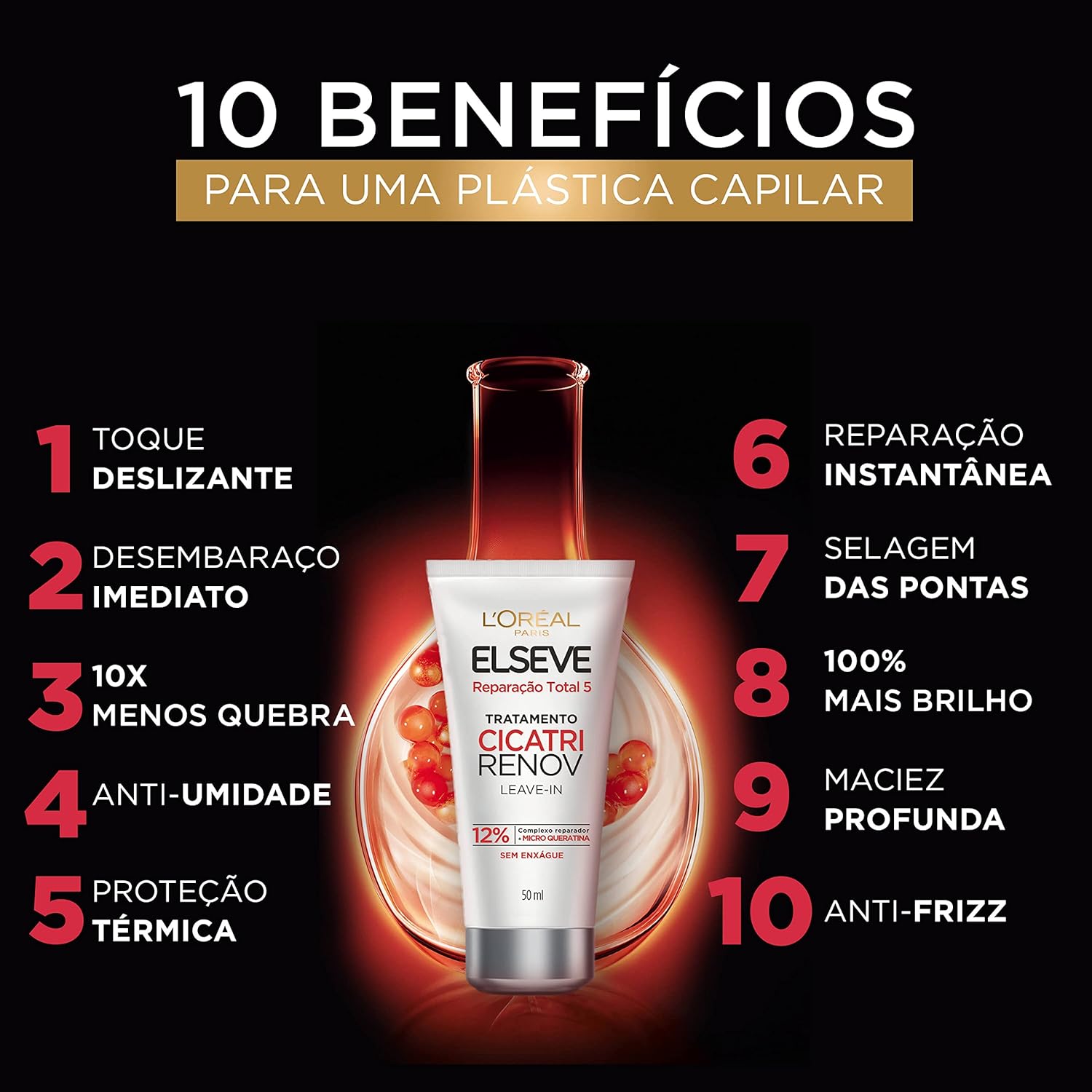 Leave-In L'Oréal Paris Elseve Reparação Total 5 Cicatri Renov,100ml - Image 4