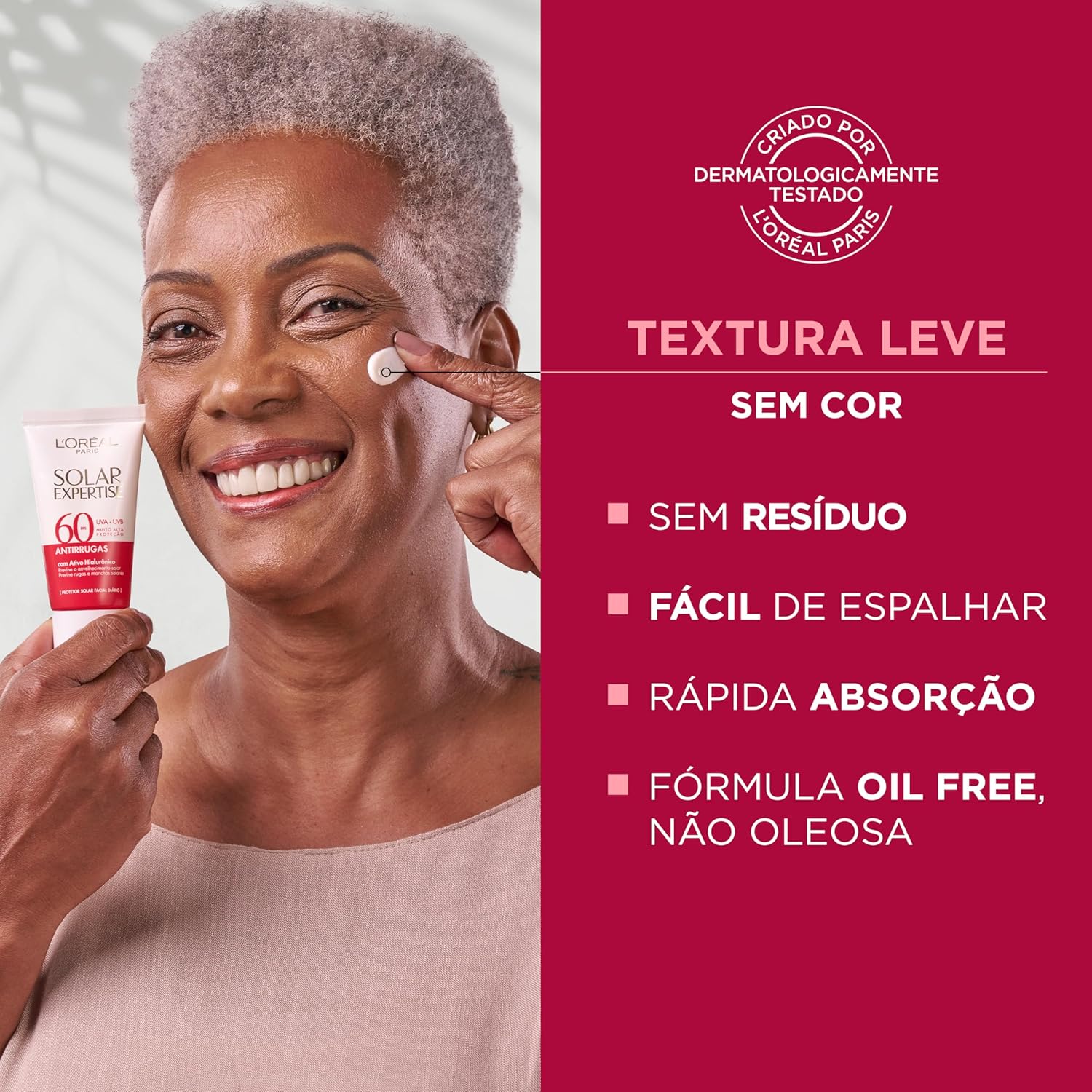 Protetor Solar Facial L'Oréal Paris Solar Expertise Antirrugas Fps 60 40G - Image 4