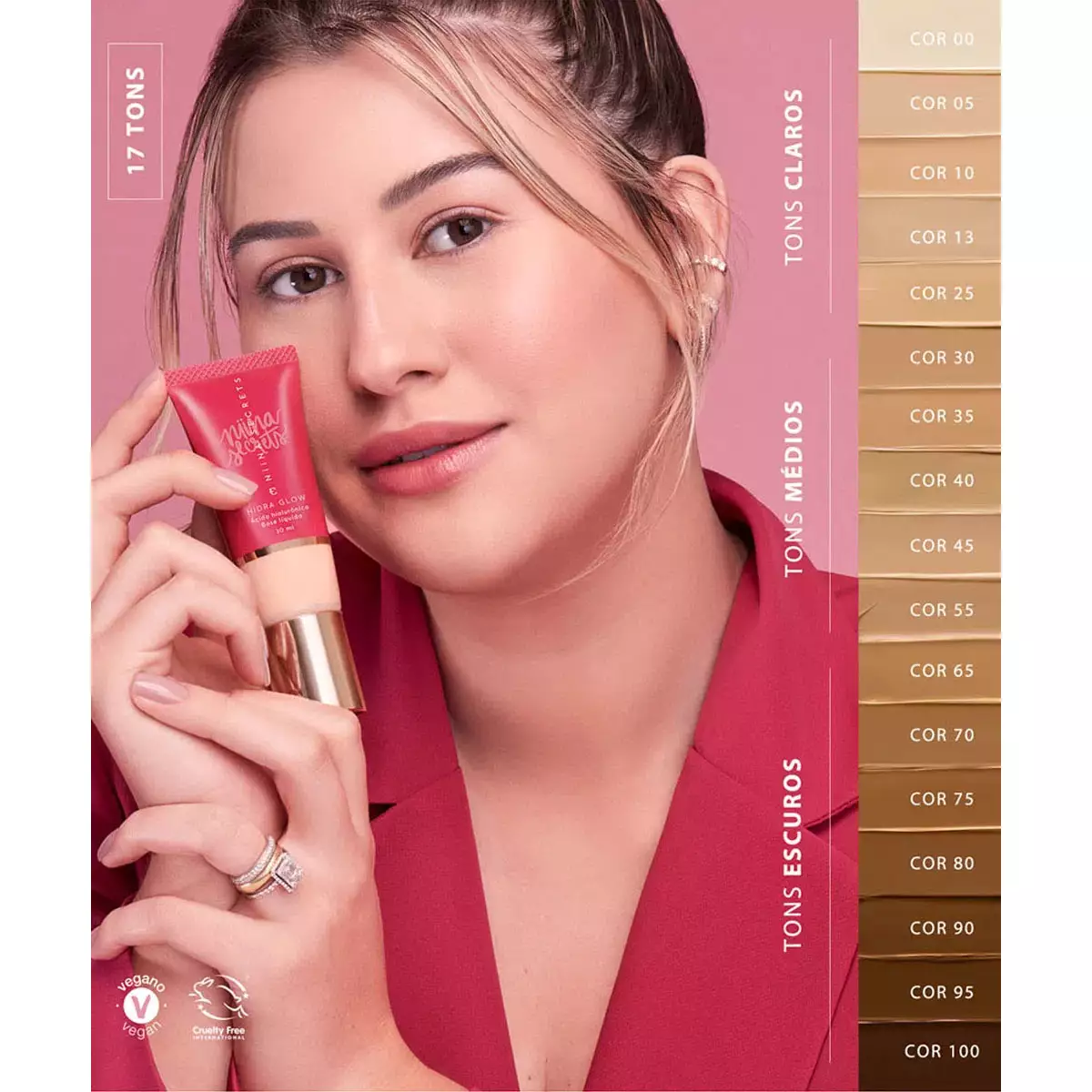 Eudora Base Líquida Niina Secrets Hidra Glow 30ml - Image 2